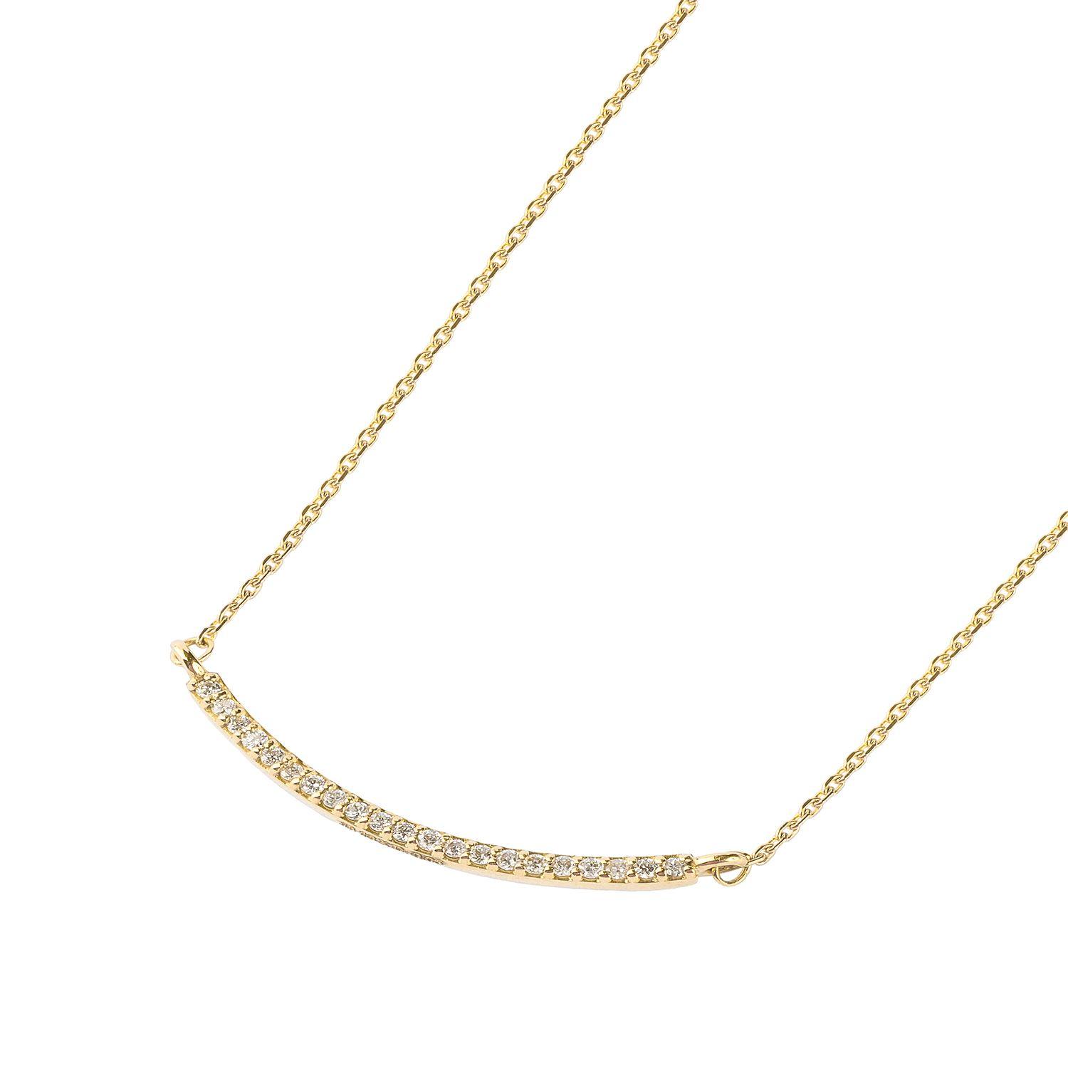 Collar de Oro Amarillo 18kt con Diamantes de 5 Pts Totales-0
