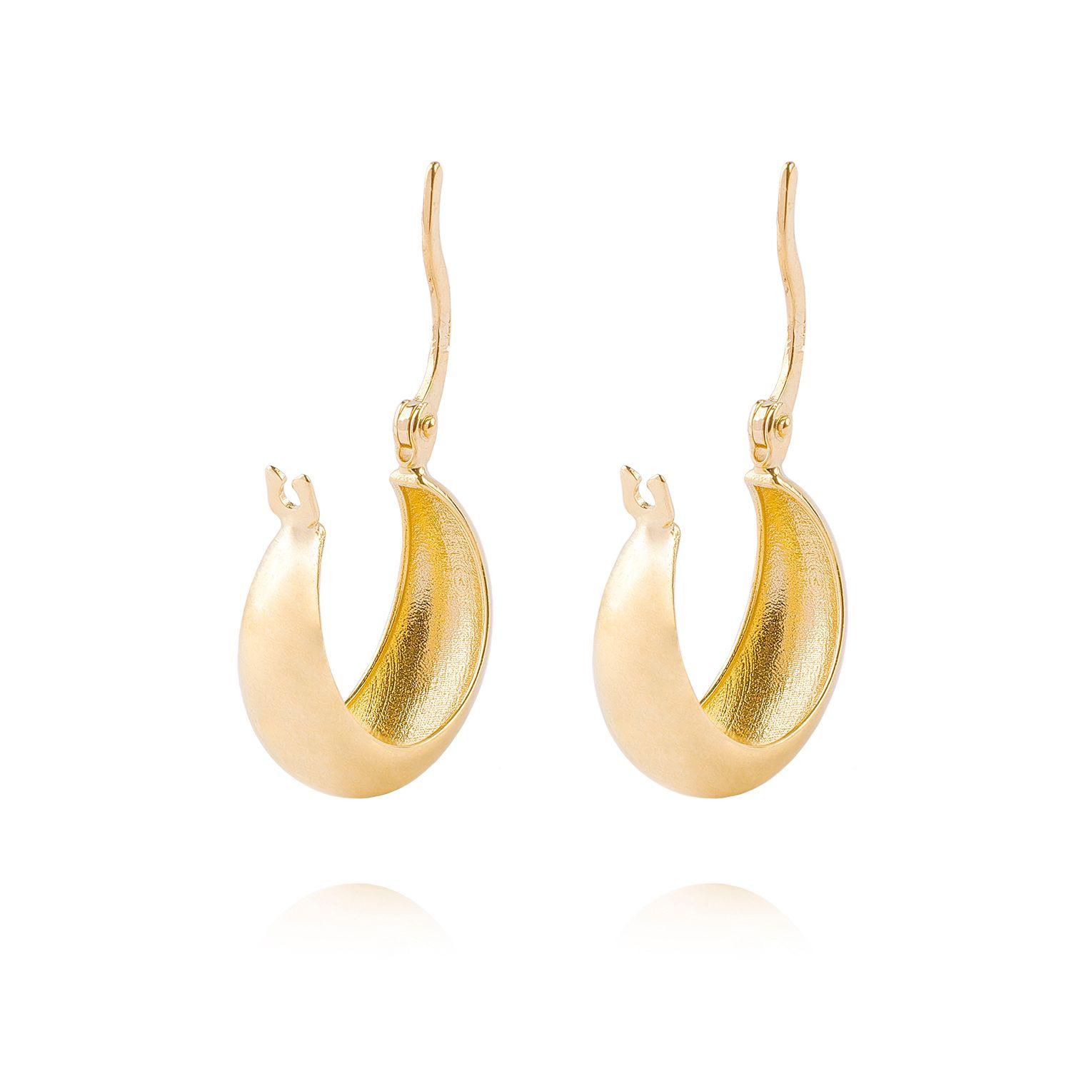 Aros de Oro 18kt Argollas Bote 12mm-2