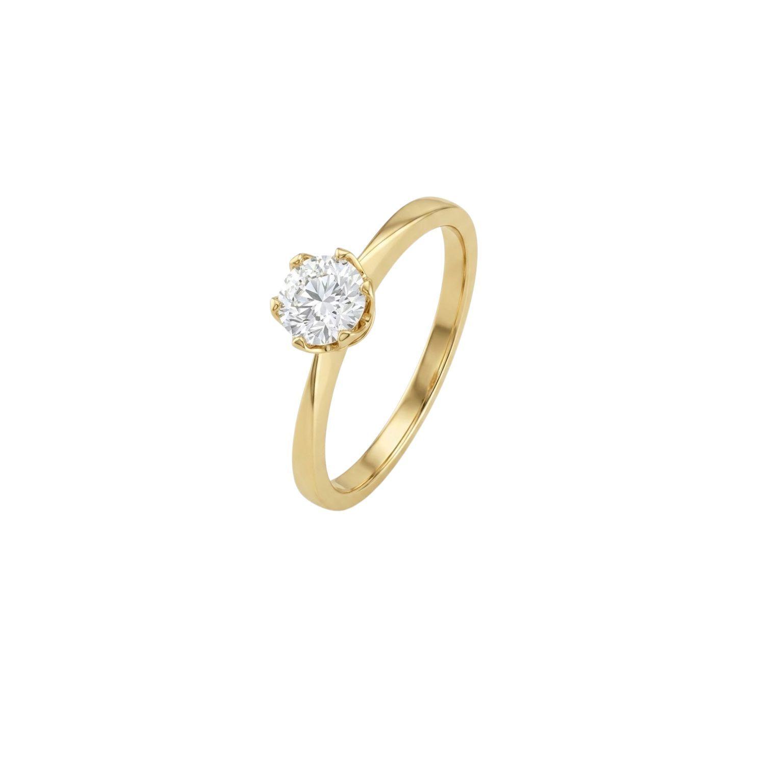 Anillo Compromiso de Oro 18kt  Solitario 6 Gritas-0