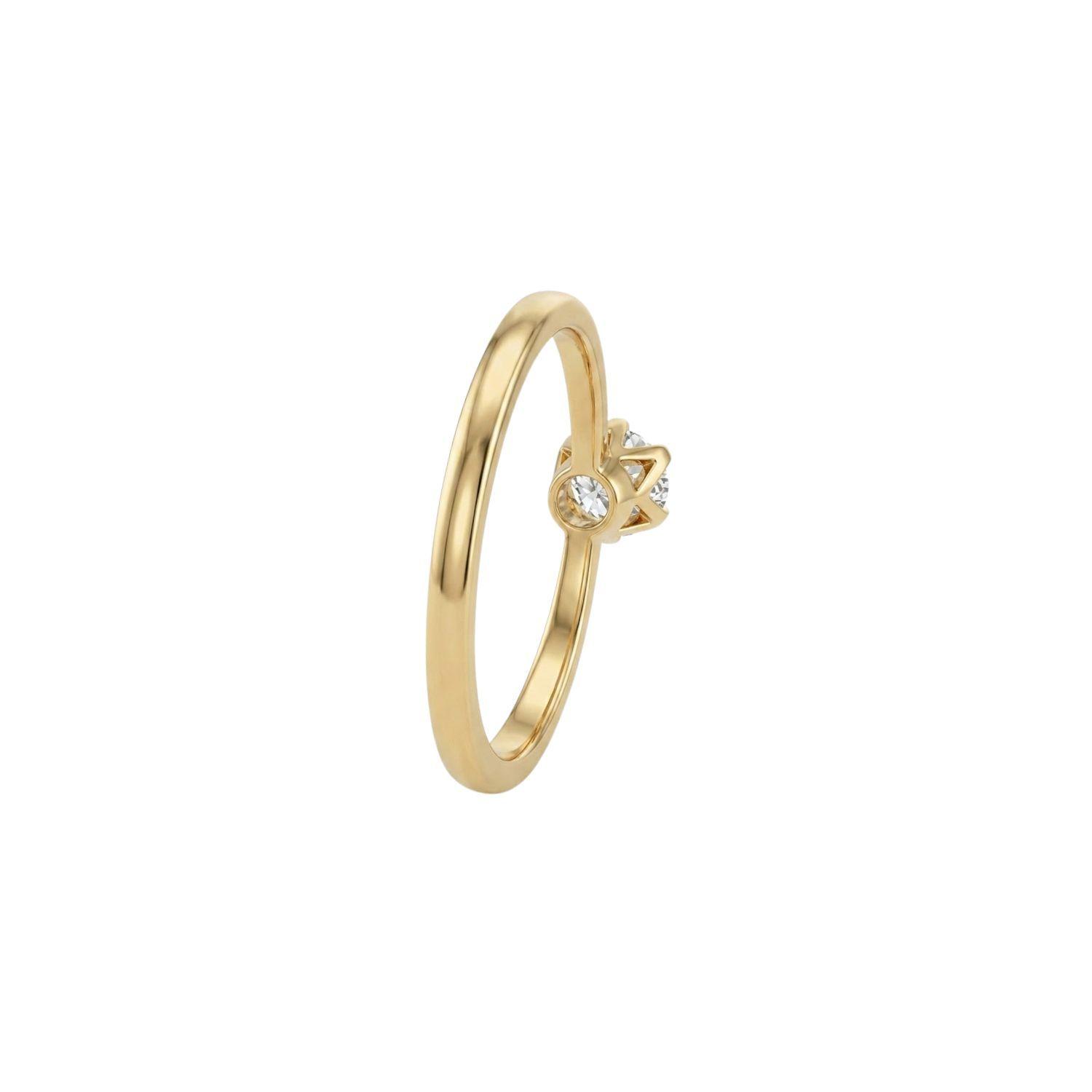 Anillo Compromiso de Oro 18kt  Solitario 6 Gritas-2