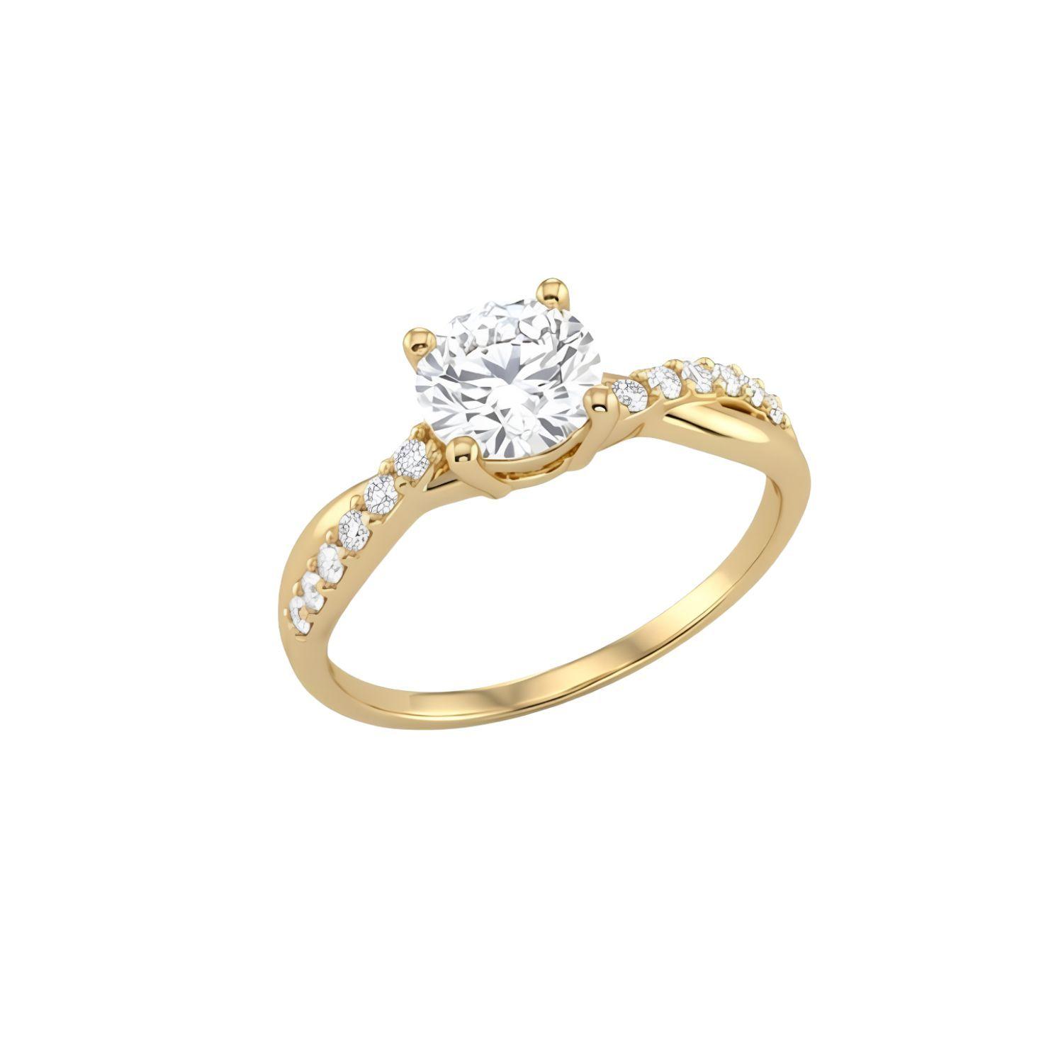 Anillo Oro Miel 18kt Corona Celestial-2