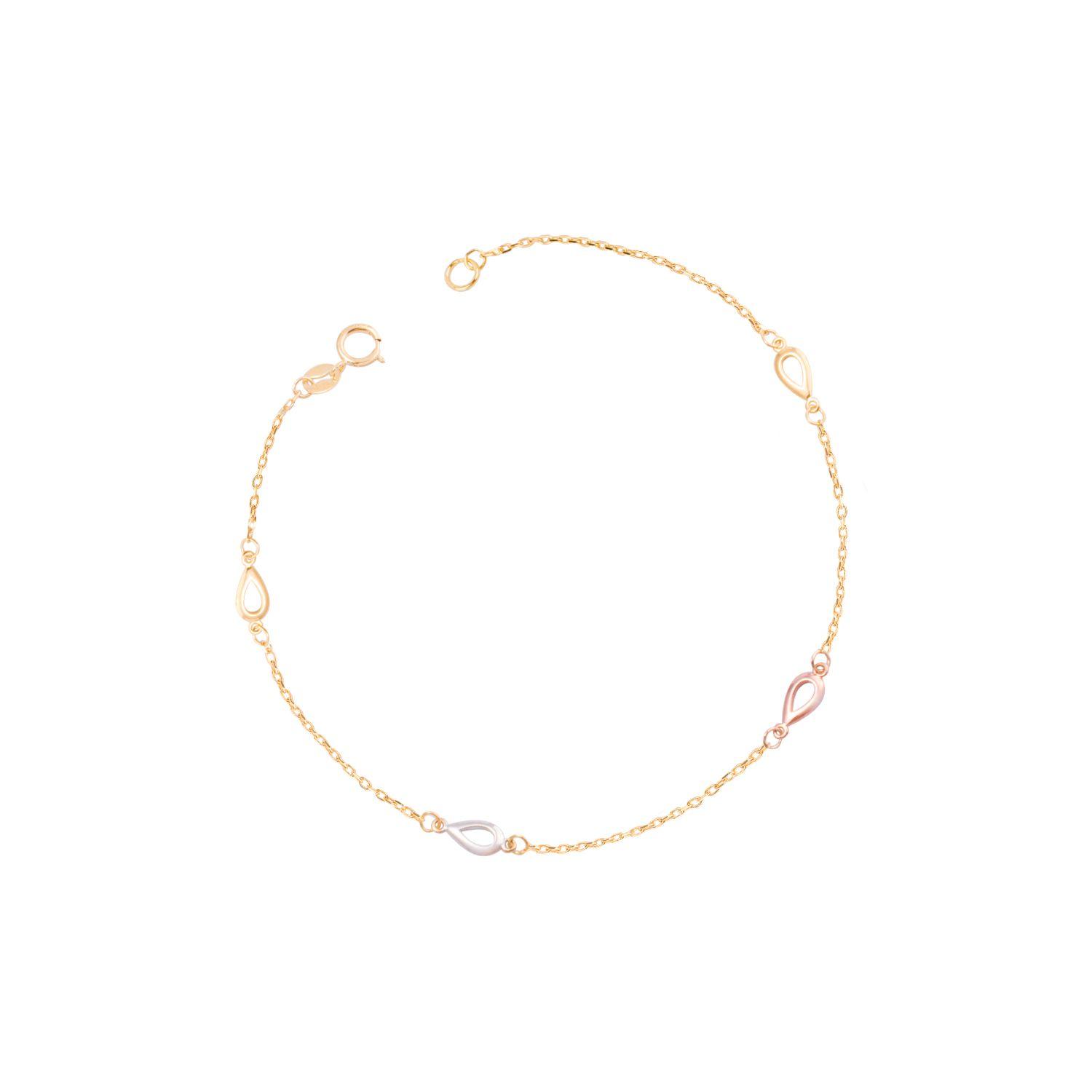 Pulsera de Oro 18kt Gotas Tricolor-0
