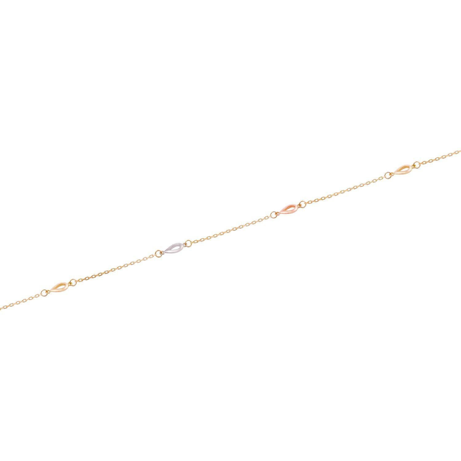 Pulsera de Oro 18kt Gotas Tricolor-2