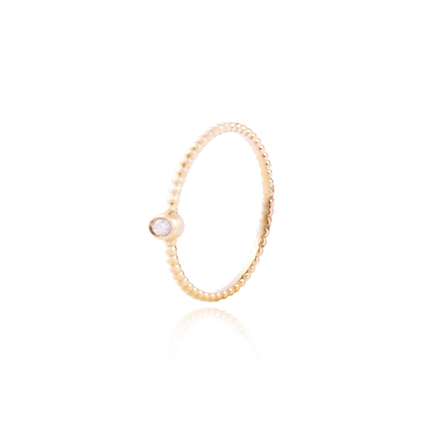 Anillo Oro Amarillo 18kt Diamantes de 3 Pts-0