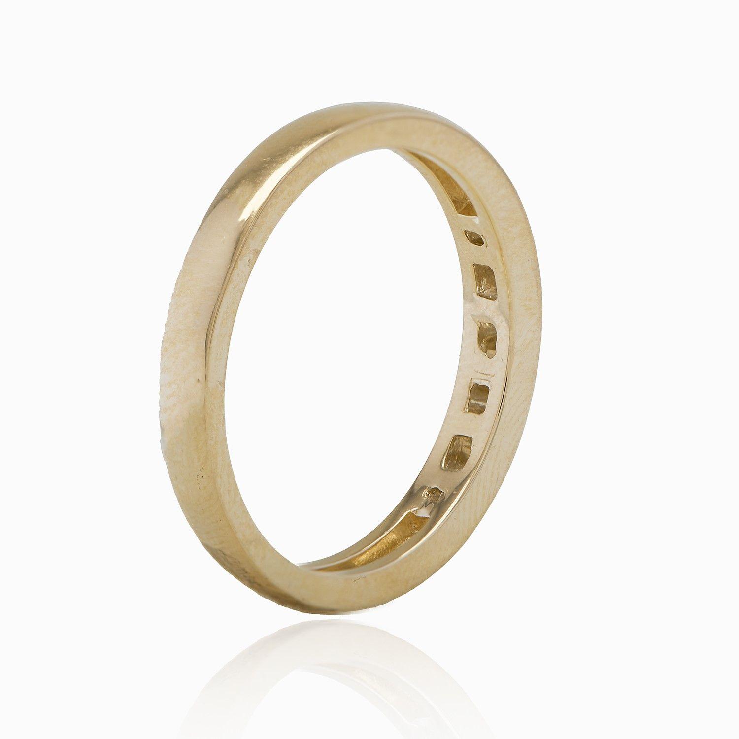 Anillo Oro Amarillo 18kt Diamantes 15 Pts Riel-2