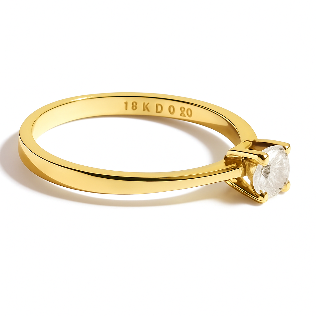 Anillo Oro Amarillo 18kt Diamantes 1x30 Pts | Danielle Costantini-2