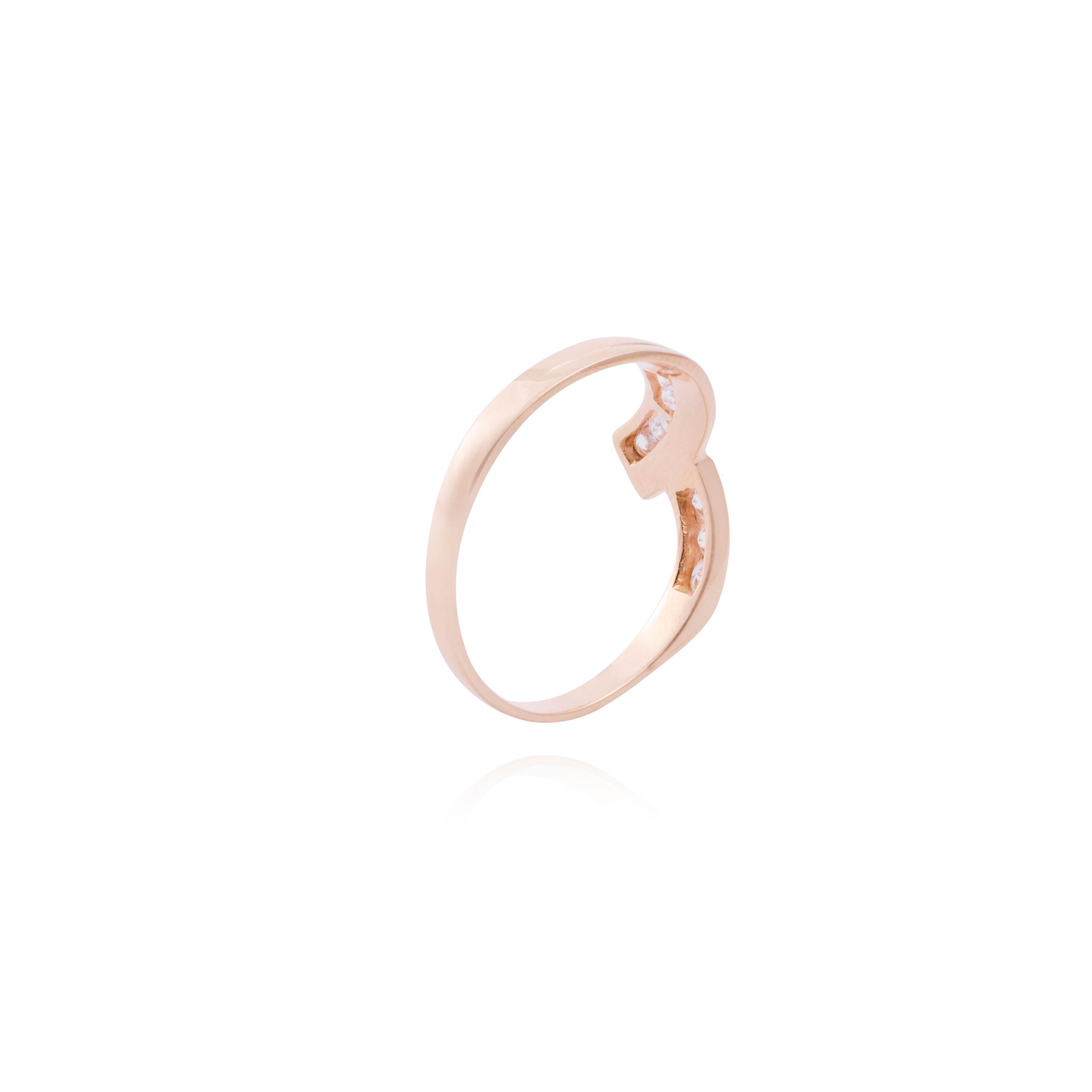 Anillo Oro Miel 18kt Gaviota en Circonitas-2