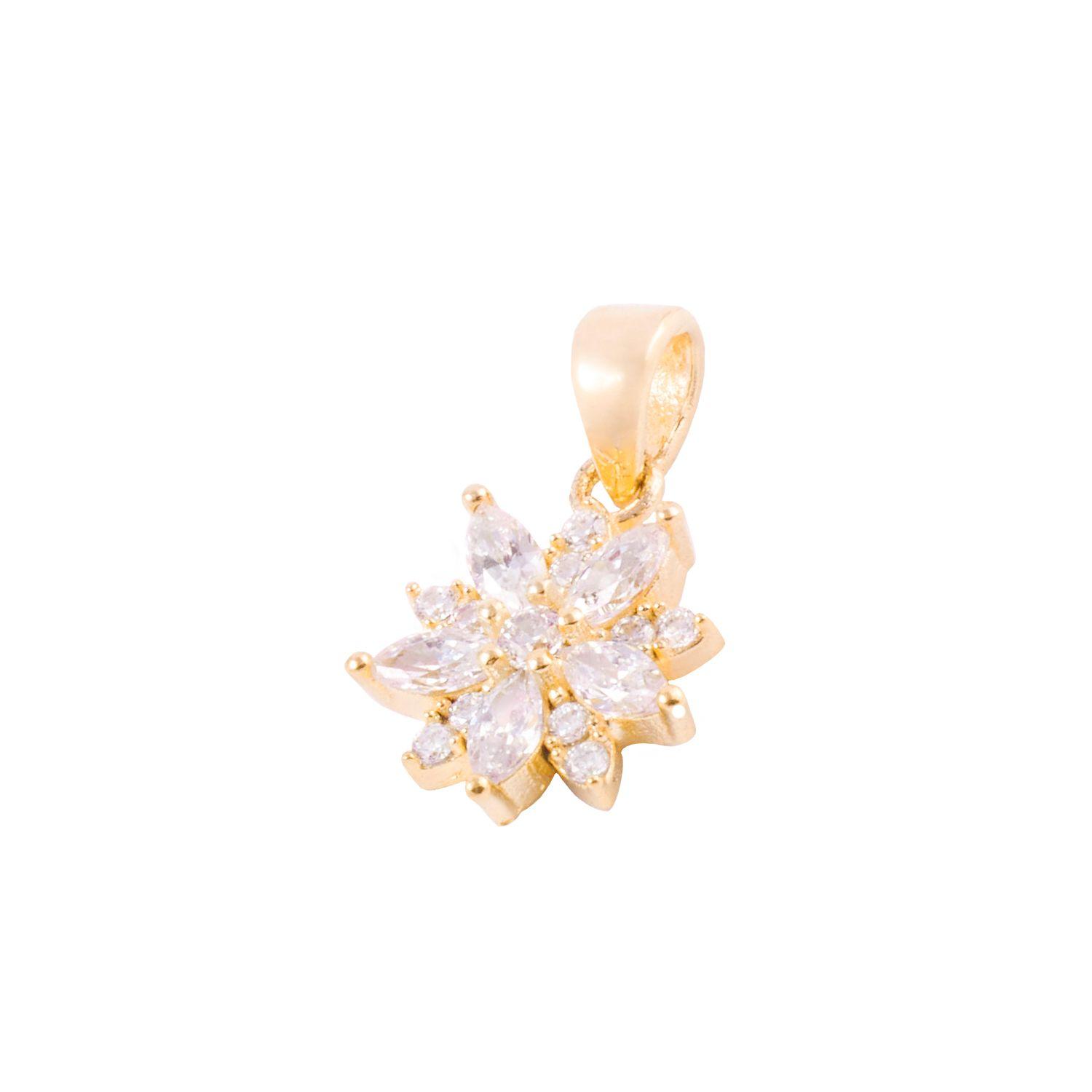 Colgante de Oro 18kt Estrella Circón-0