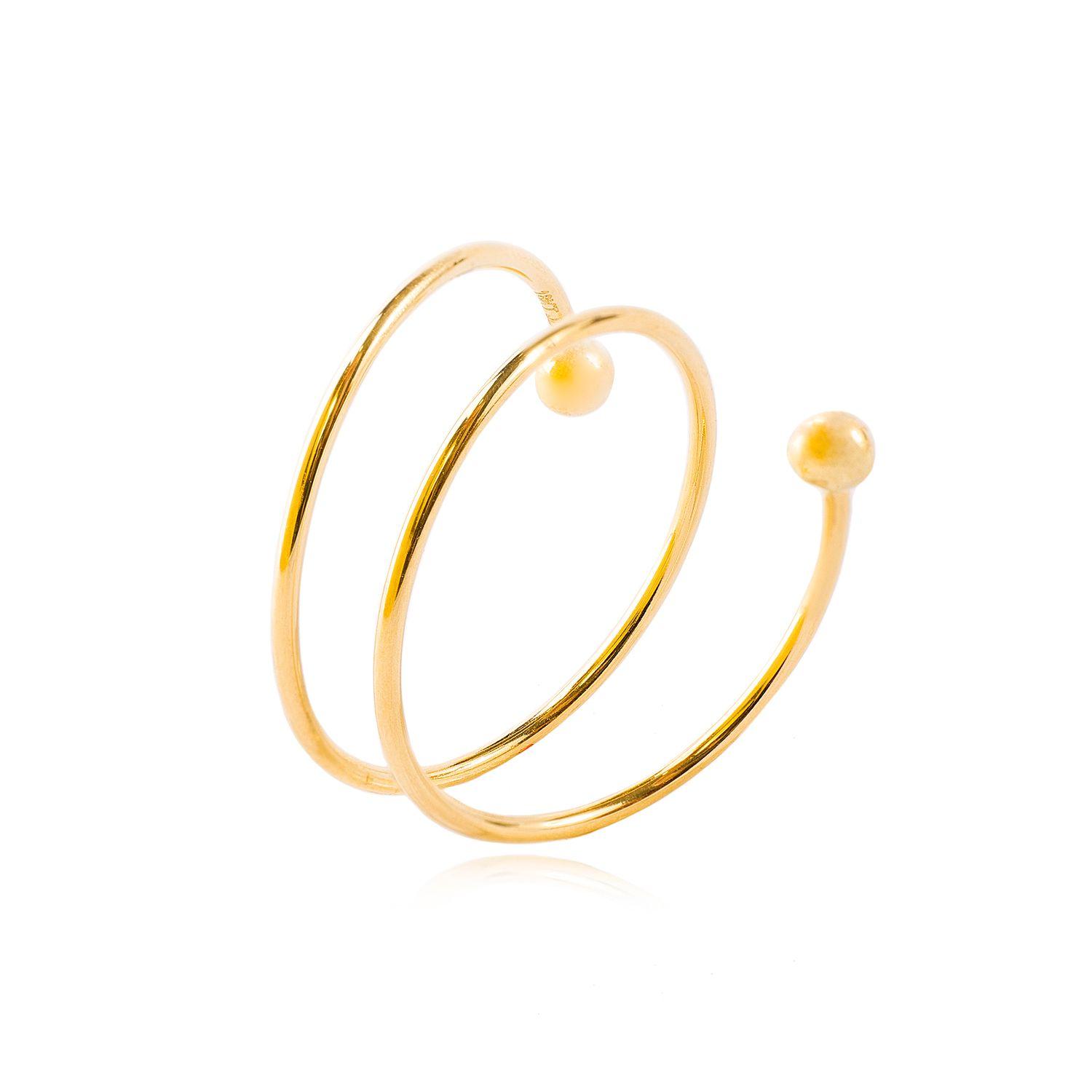 Anillos de oro 18kt Modelo Espiral con Punticos-2