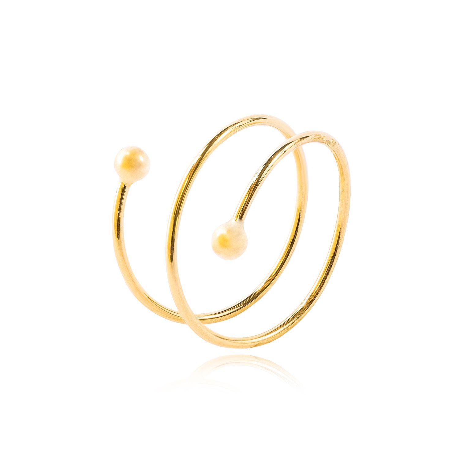 Anillos de oro 18kt Modelo Espiral con Punticos-0