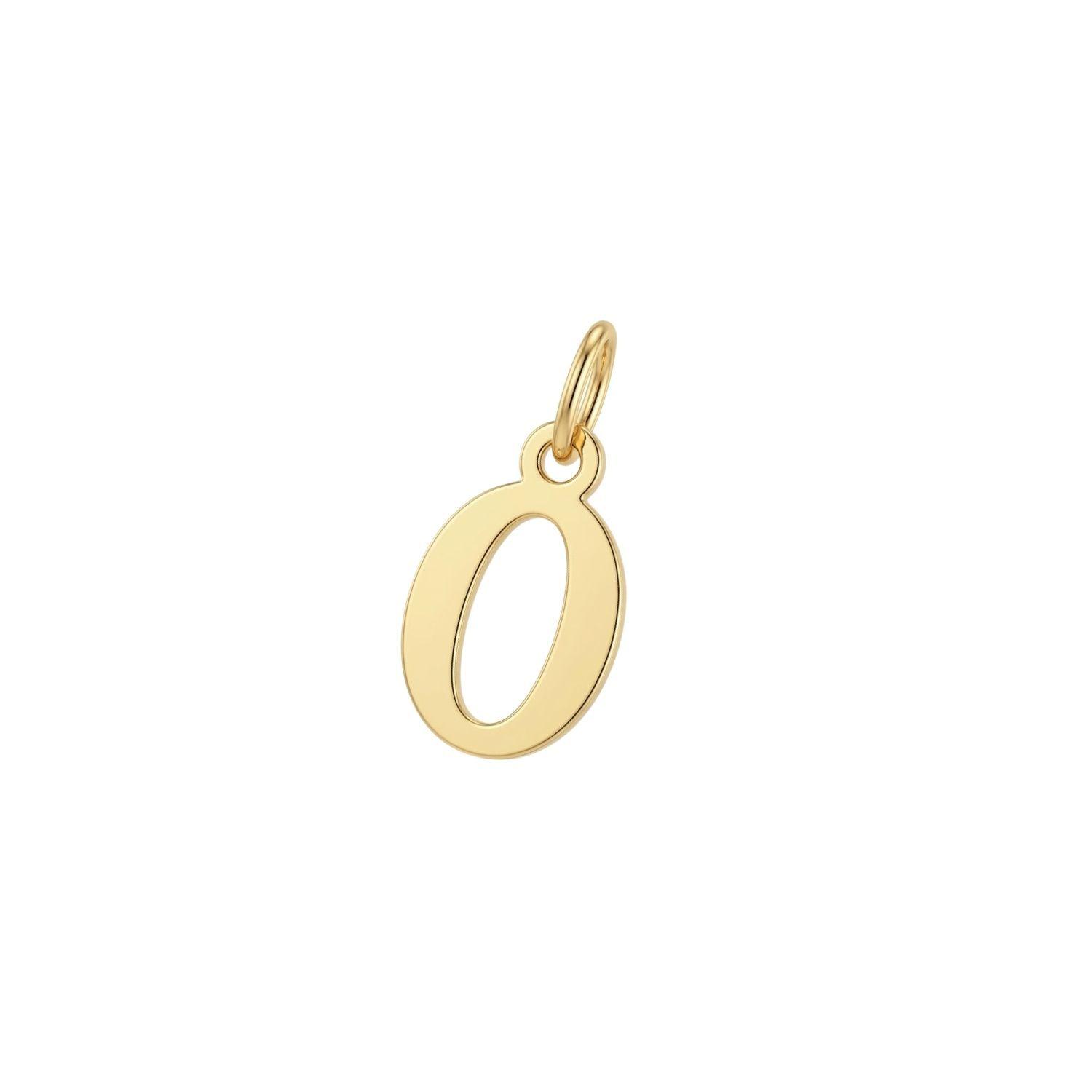 Colgante de Oro Miel 18kt Letra Gótica O-0