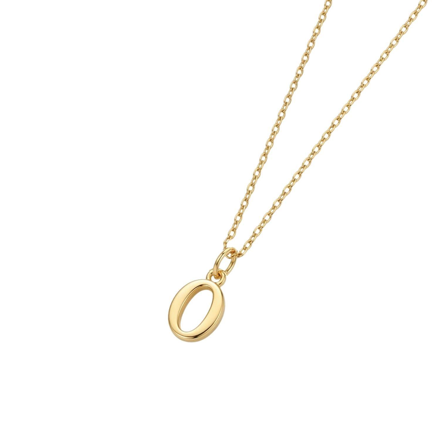Colgante de Oro Miel 18kt Letra Gótica O-1