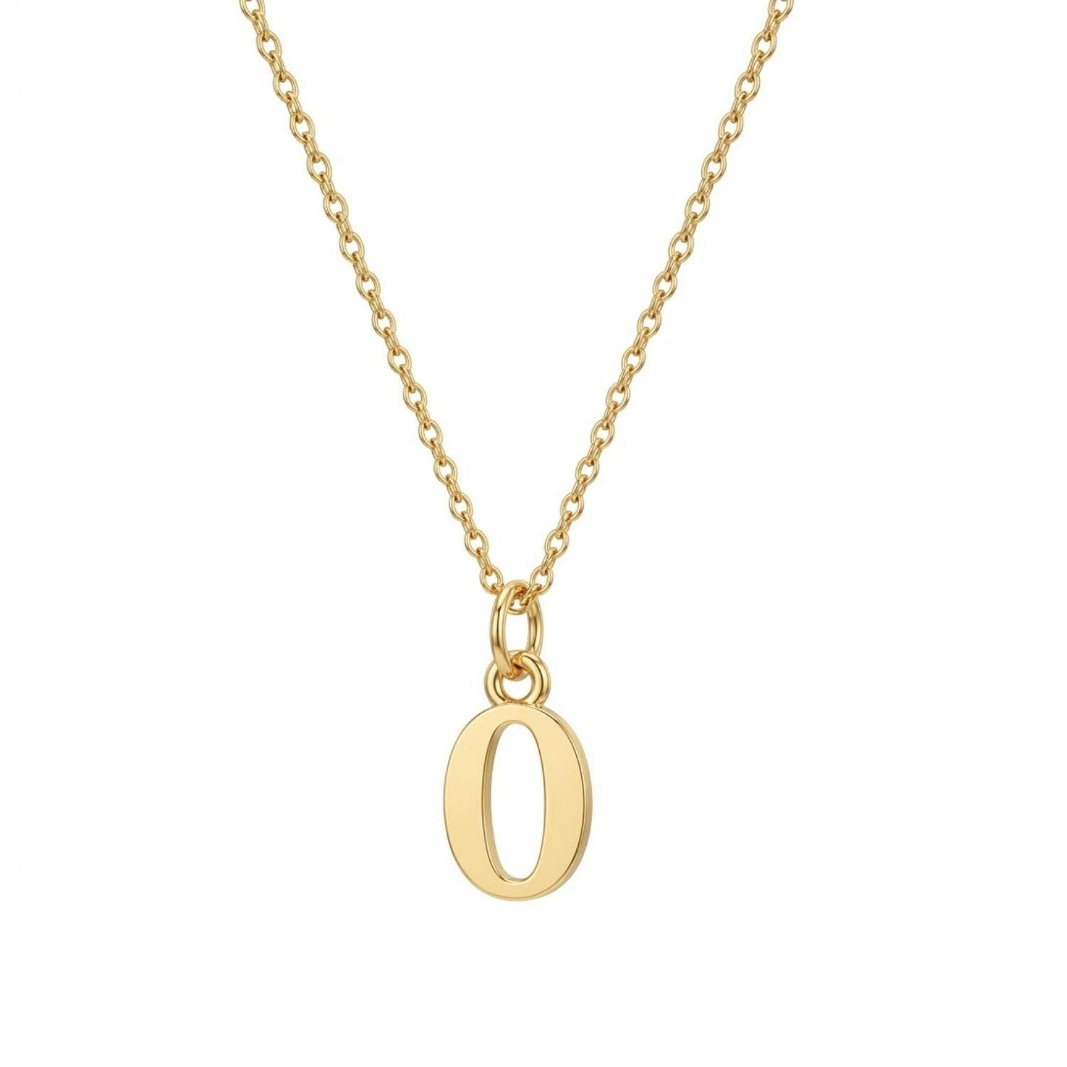 Colgante de Oro Miel 18kt Letra Gótica O-2