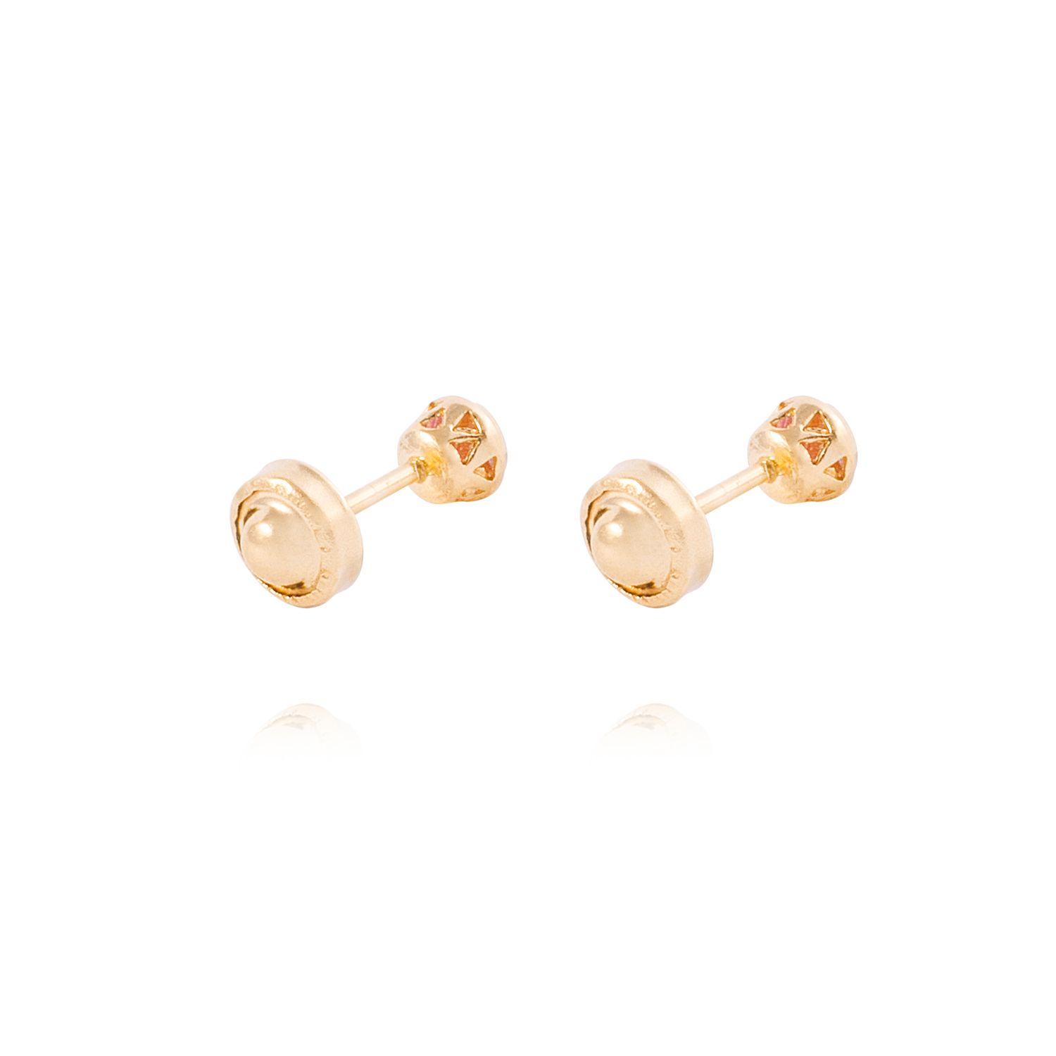 Aros de Oro 18kt Rosa de Francia en bisel-2