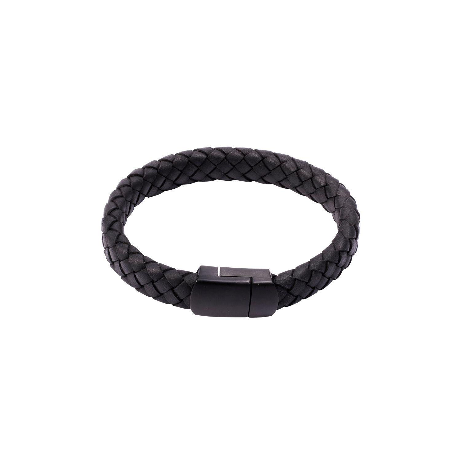 Pulsera de cuero Seth Milan Oscura-0
