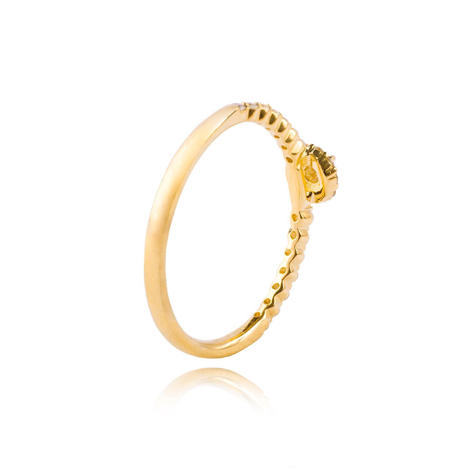 Anillo Oro Amarillo 18kt Roseta y Riel Diamantes 17 Pts-2