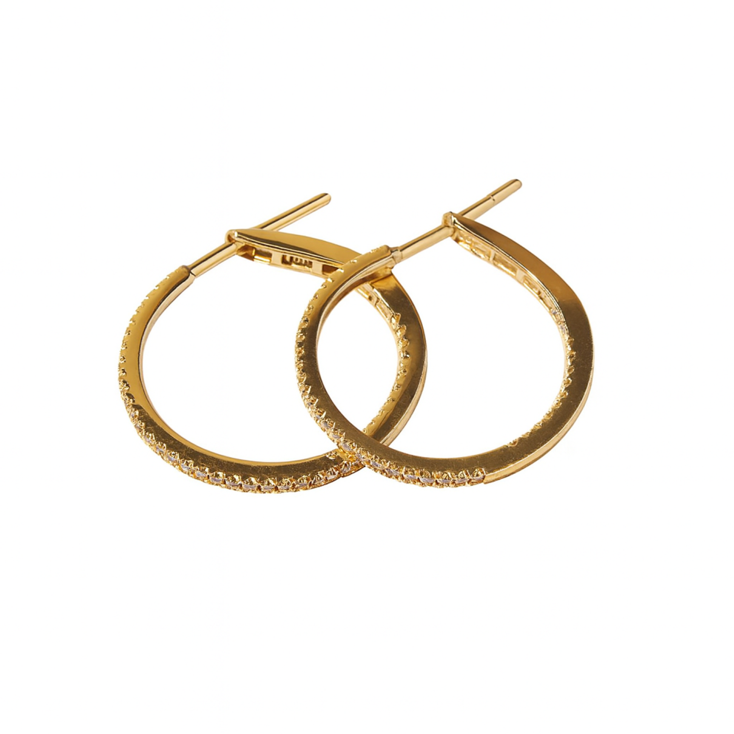 Aros Oro Amarillo 18kt Diamantes 26 Pts SI/H Corte Brillante-2