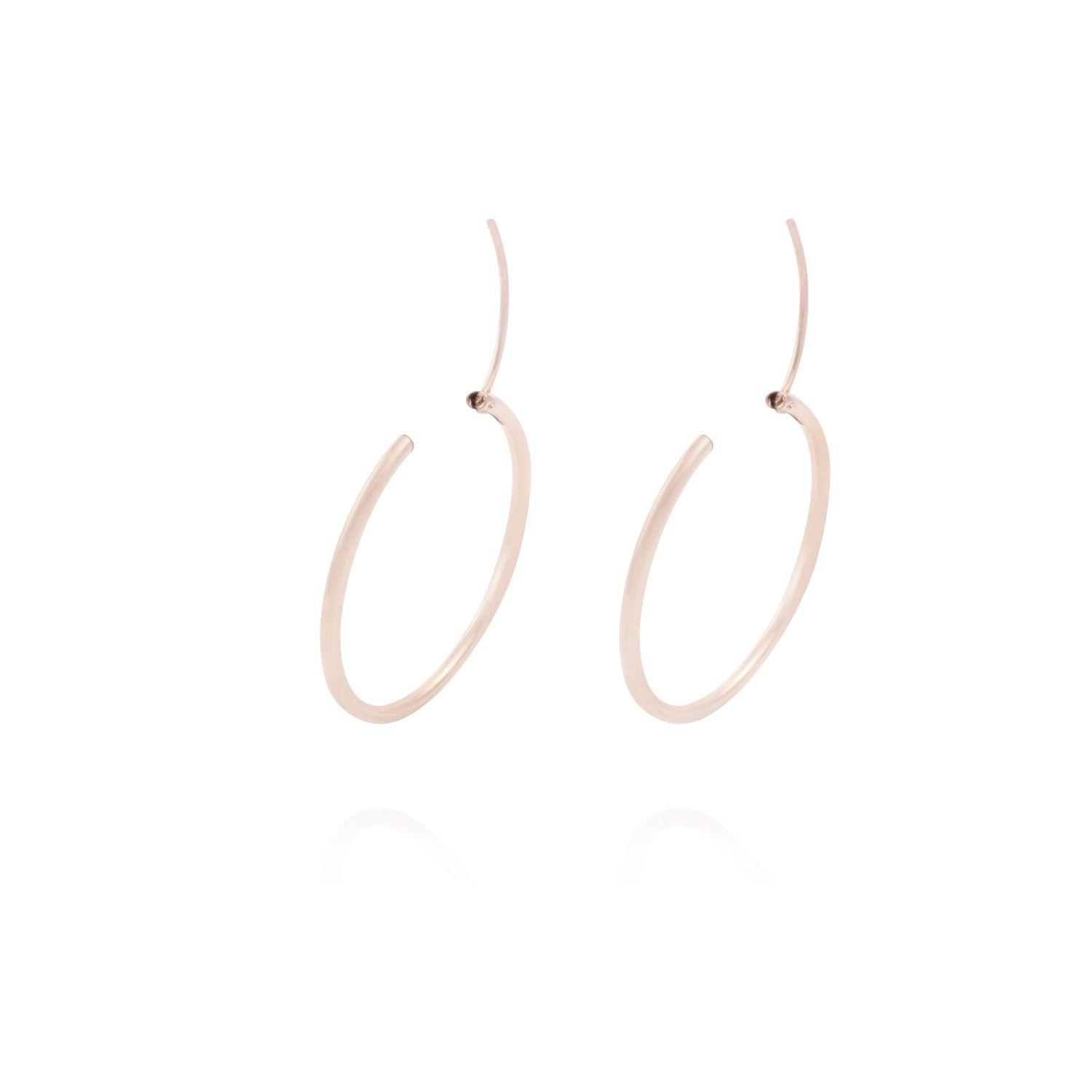 Aros Oro Miel 18kt Argolla 30mm-2