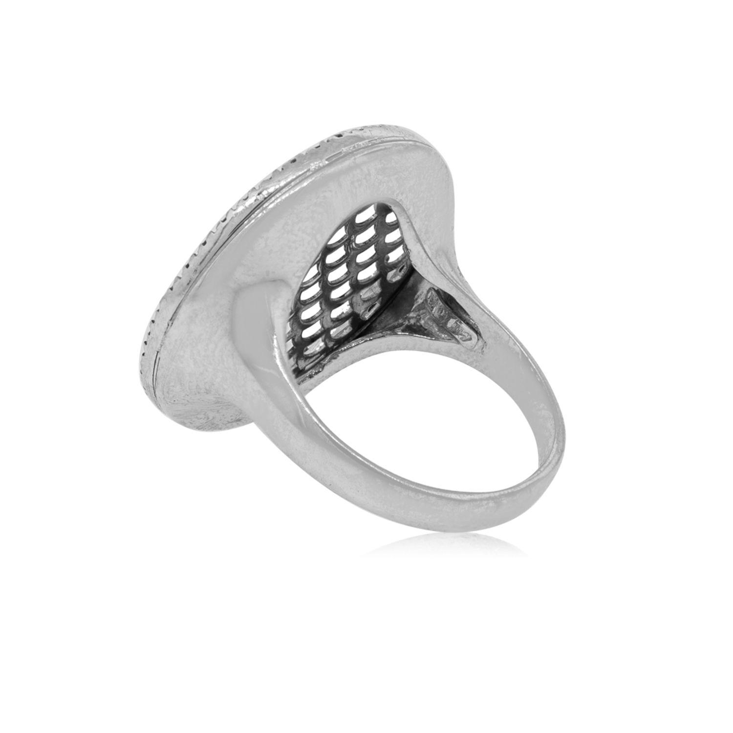 Anillo Oro Blanco 18kt Modelo Round.-2
