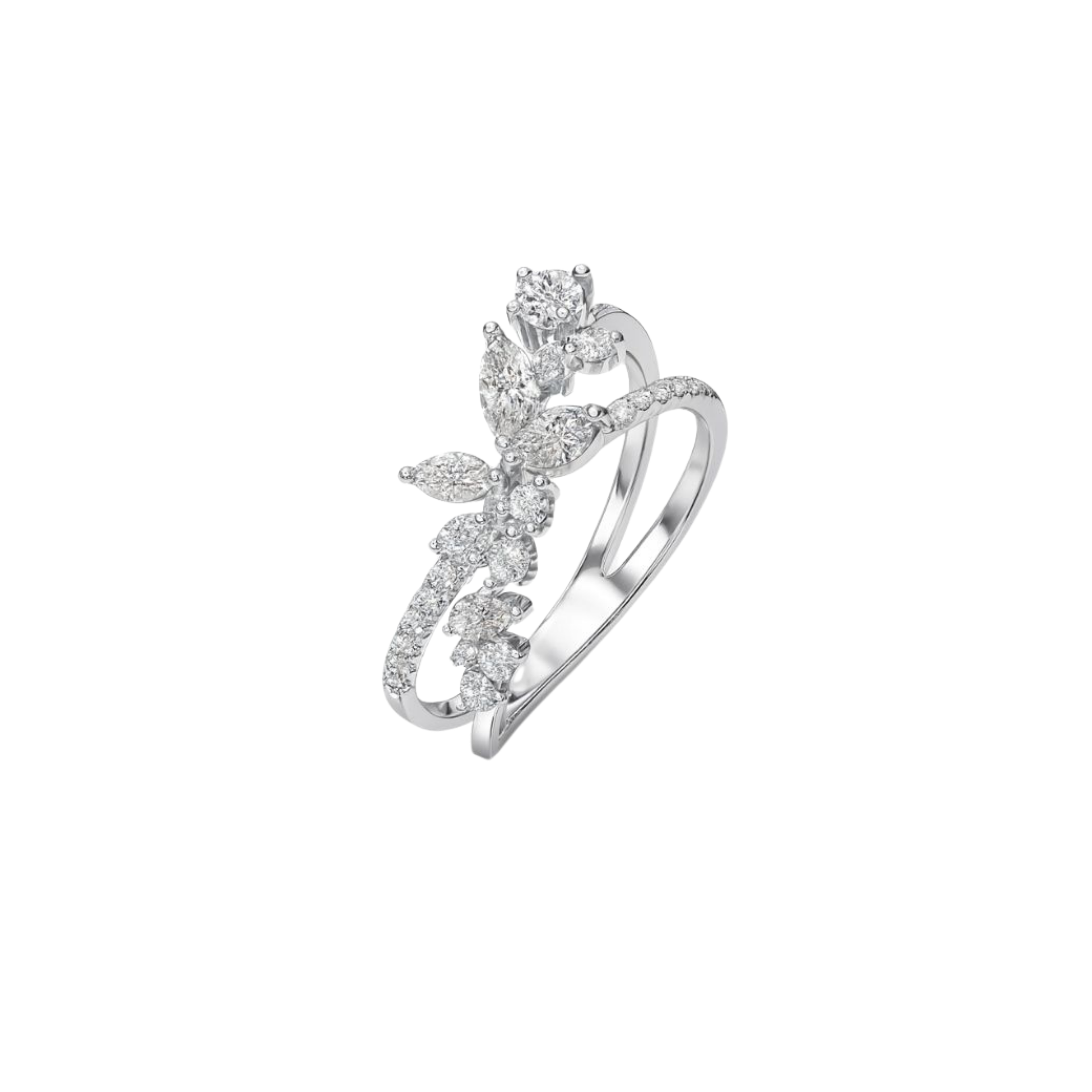 Anillo de Oro 18kt Diamantes 66 Pts es VS/H Corte Brillante-0