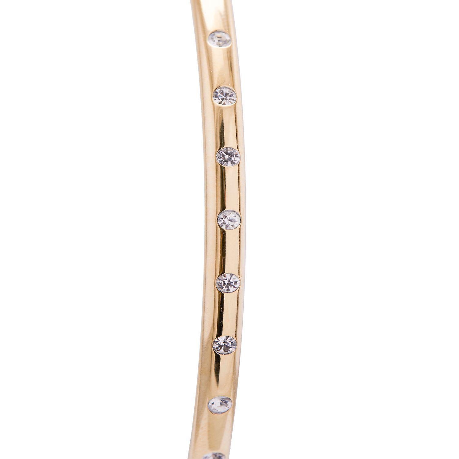 Pulsera de Oro 18kt Esclava Riel Circon-1