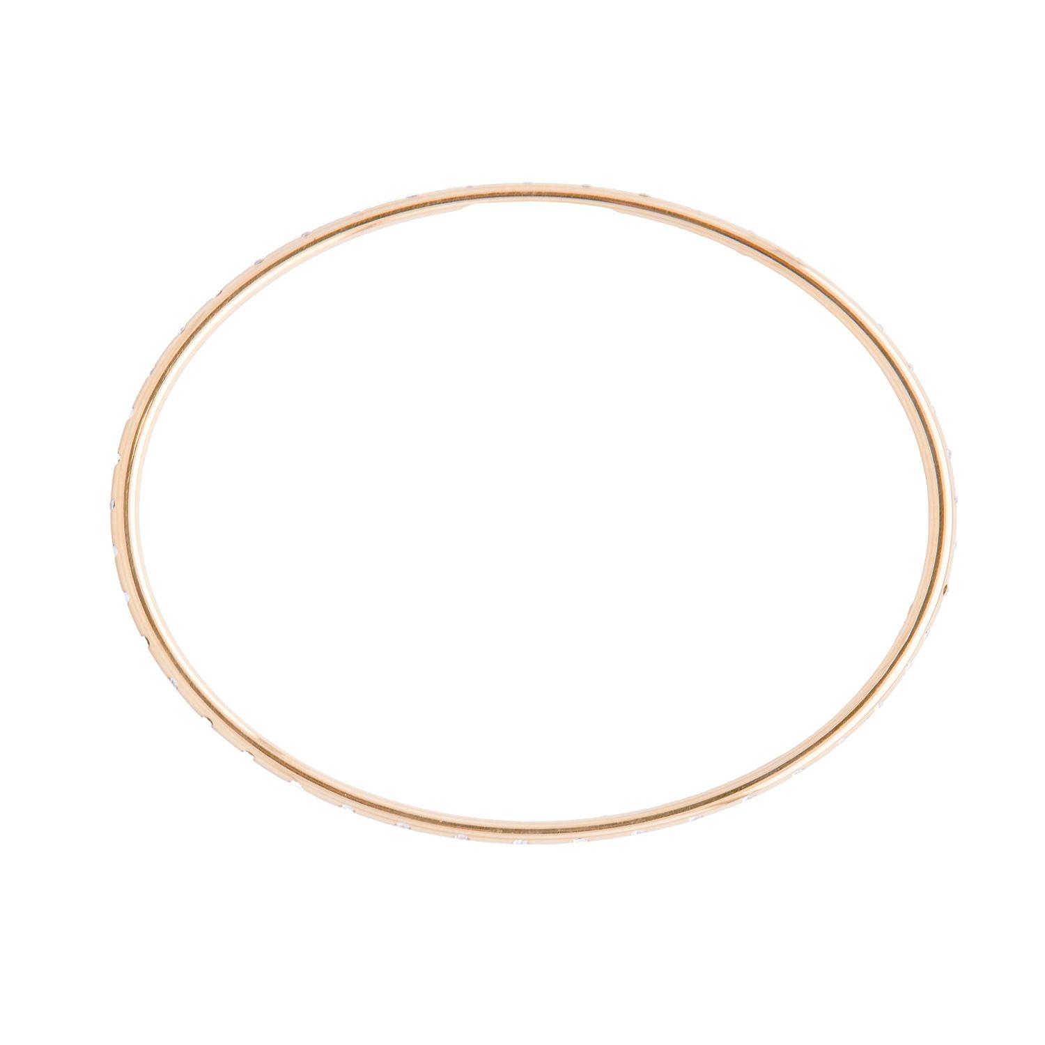 Pulsera de Oro 18kt Esclava Riel Circon-0