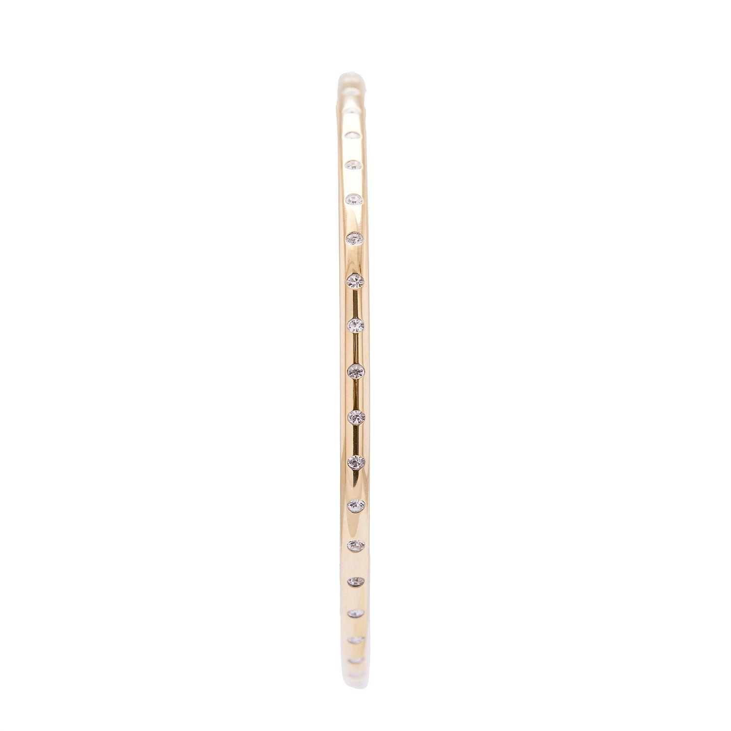 Pulsera de Oro 18kt Esclava Riel Circon-2