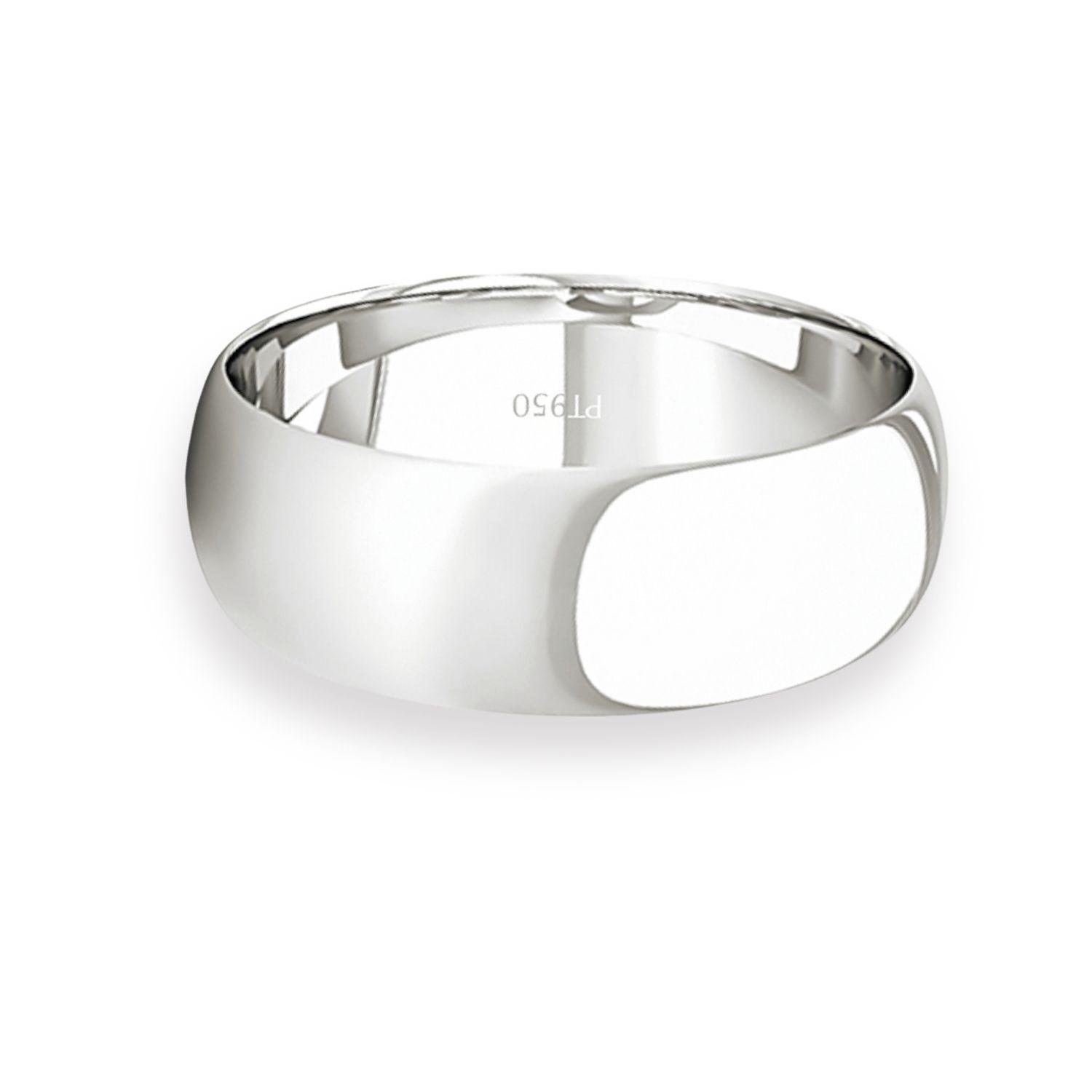 Argolla Matrimonio de Platino Inglés Argos de 5,0mm-1