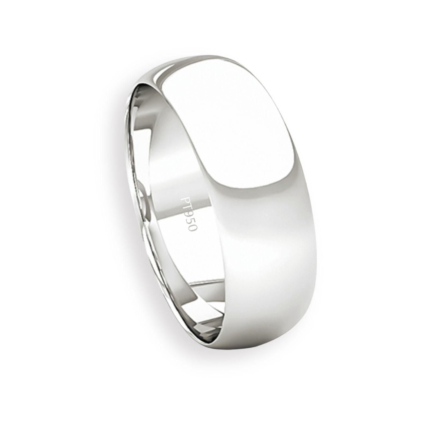 Argolla Matrimonio de Platino Inglés Argos de 5,0mm-2