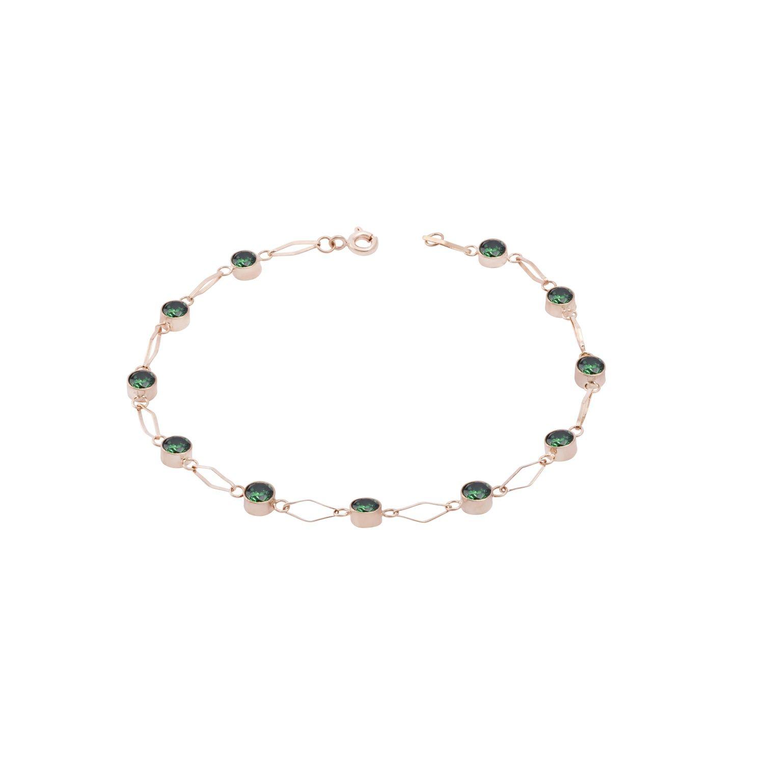 Pulsera Oro Miel 18kt Esmeraldinas-2