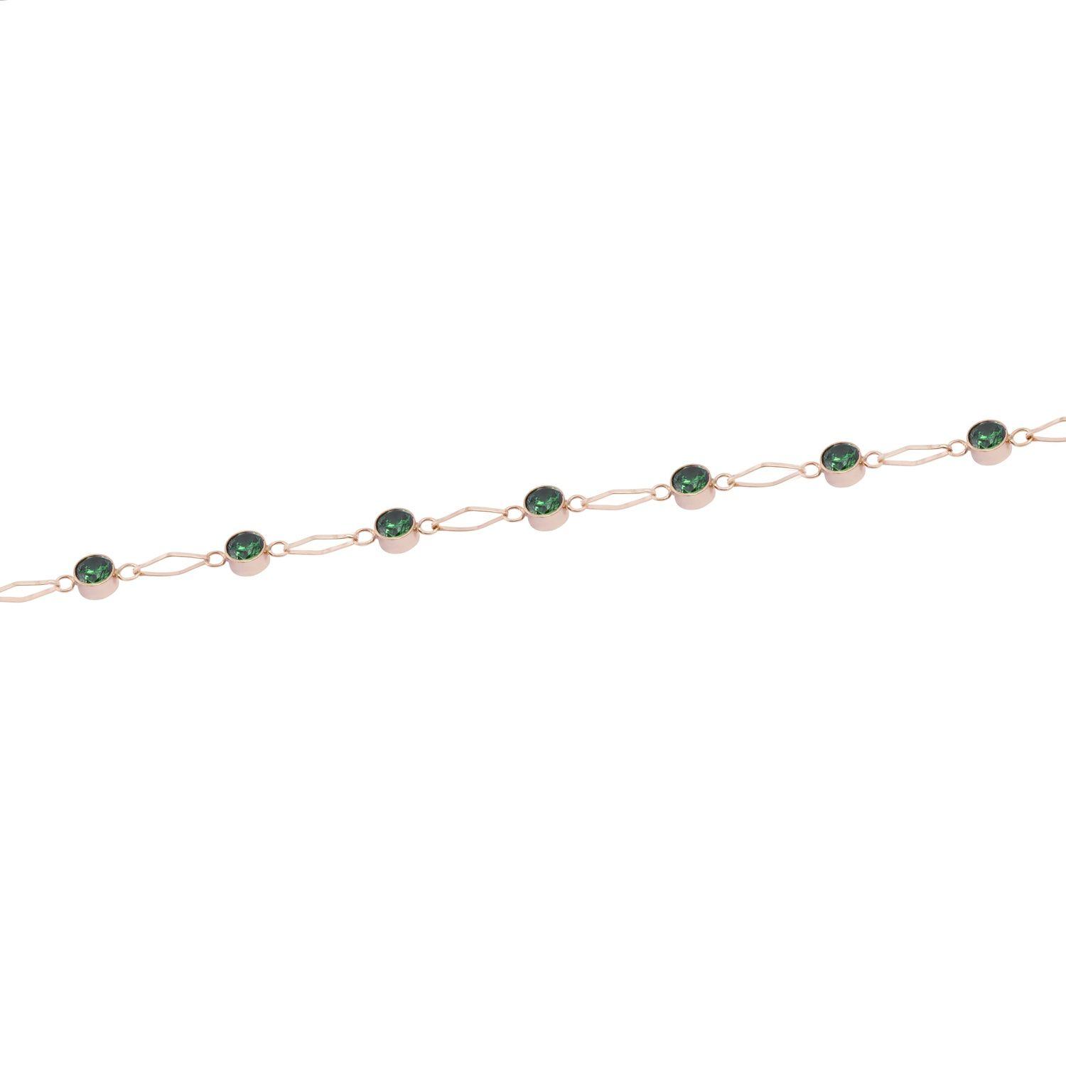 Pulsera Oro Miel 18kt Esmeraldinas-2