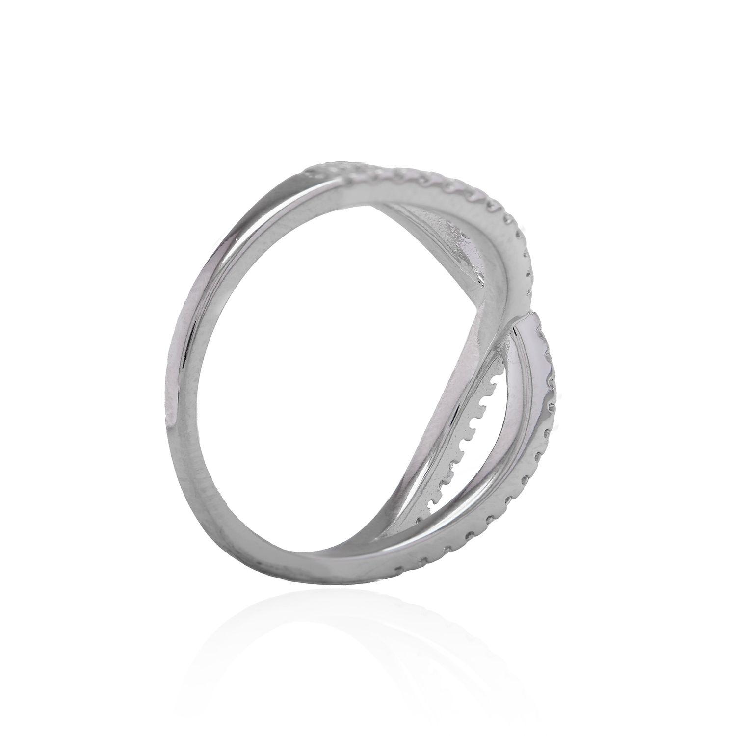 Anillo de Plata Esterlina 925 Entrelazado Delgado-2