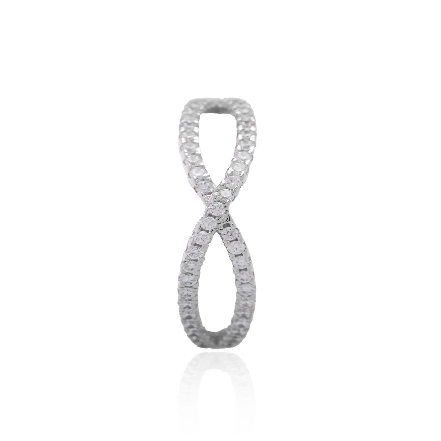 Anillo de Plata Esterlina 925 Entrelazado Delgado-0
