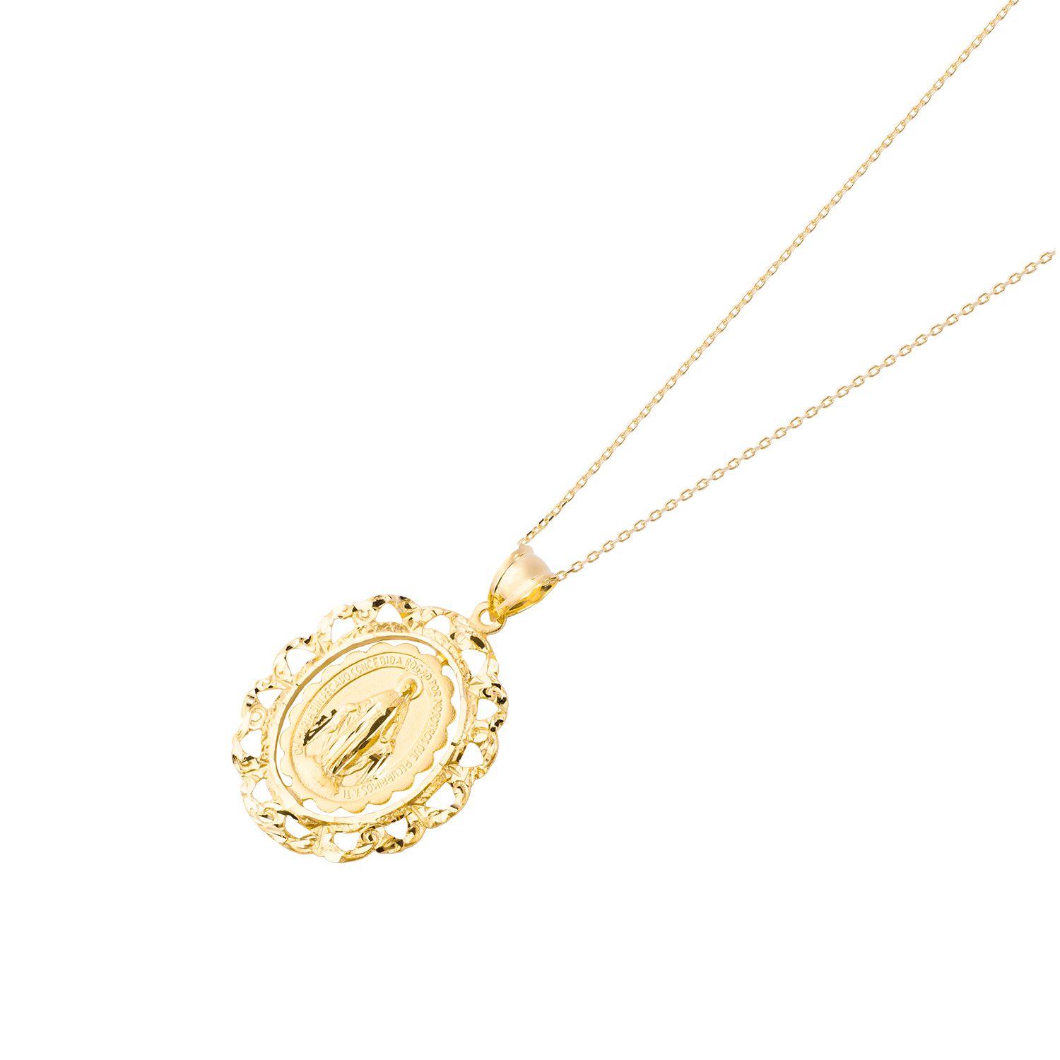 Colgante de Oro 18kt Virgen Milagrosa 30x25mm-2
