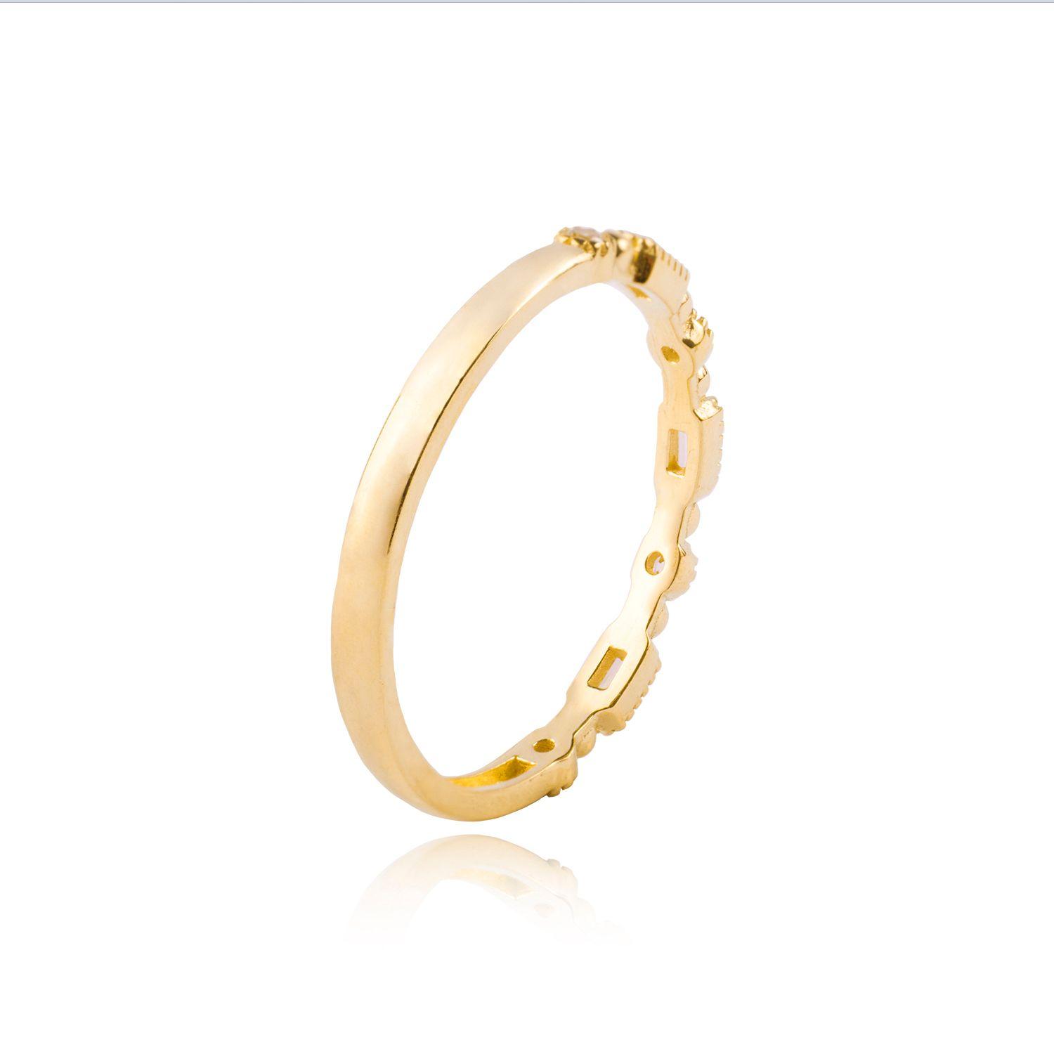 Anillo de Oro 18kt Circon Baguette-2