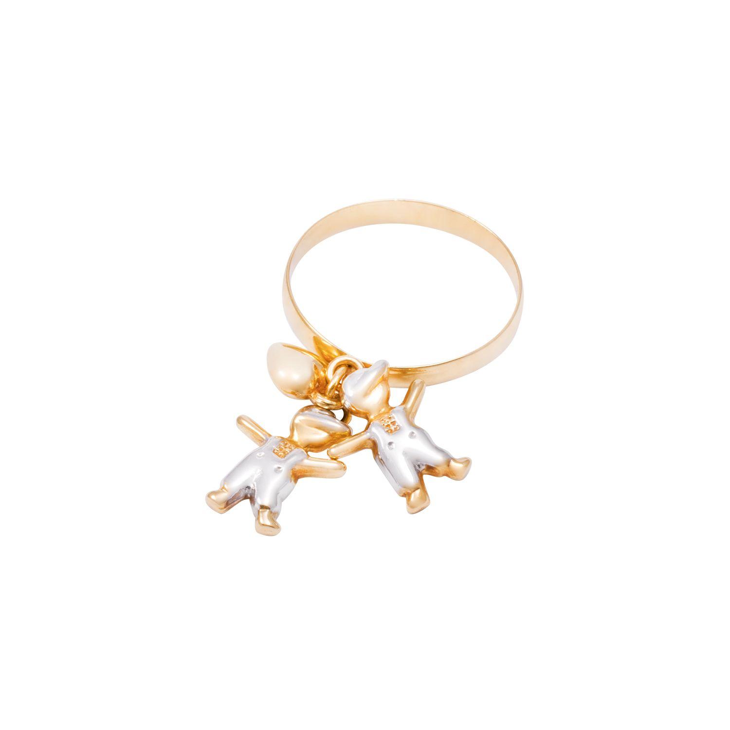 Anillo Oro Amarillo 18kt Niños Bicolor-2