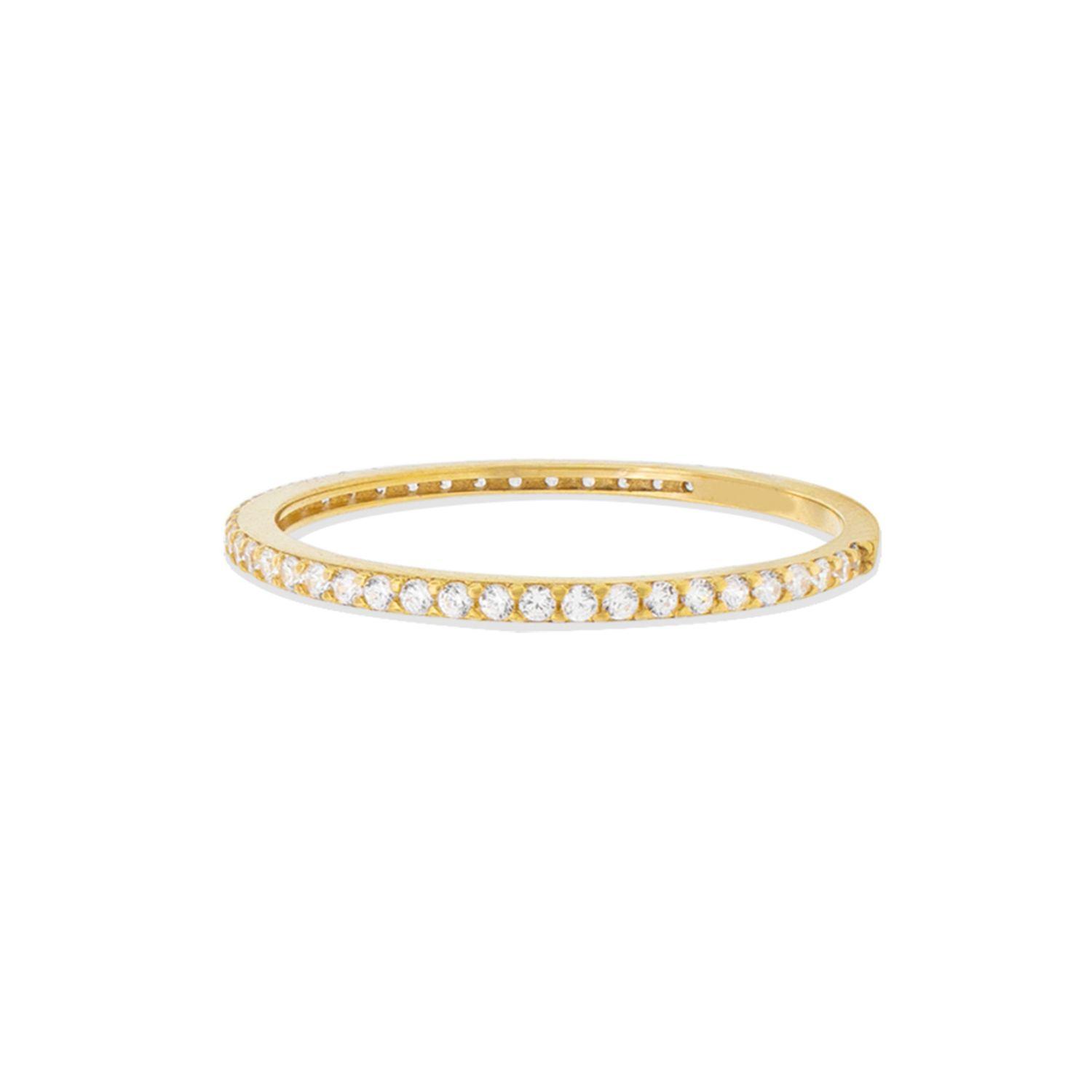 Anillo Compromiso de Oro 18Kt Cintillo Circon 1 Fila-2