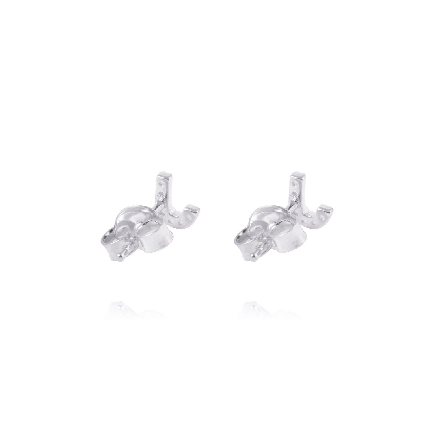Aros de Plata Esterlina 925 Letra J-2