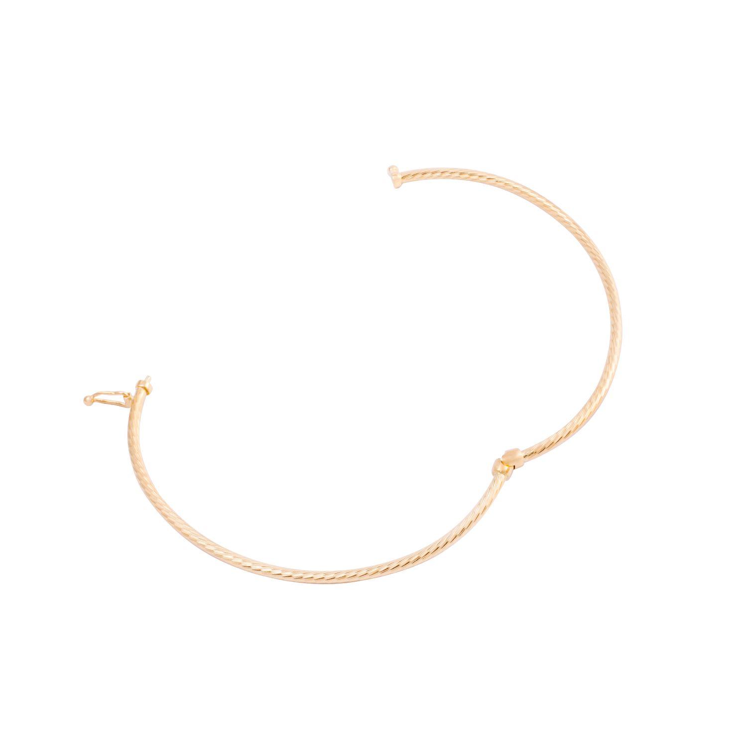 Pulsera de Oro 18kt Esclava Biselada-2