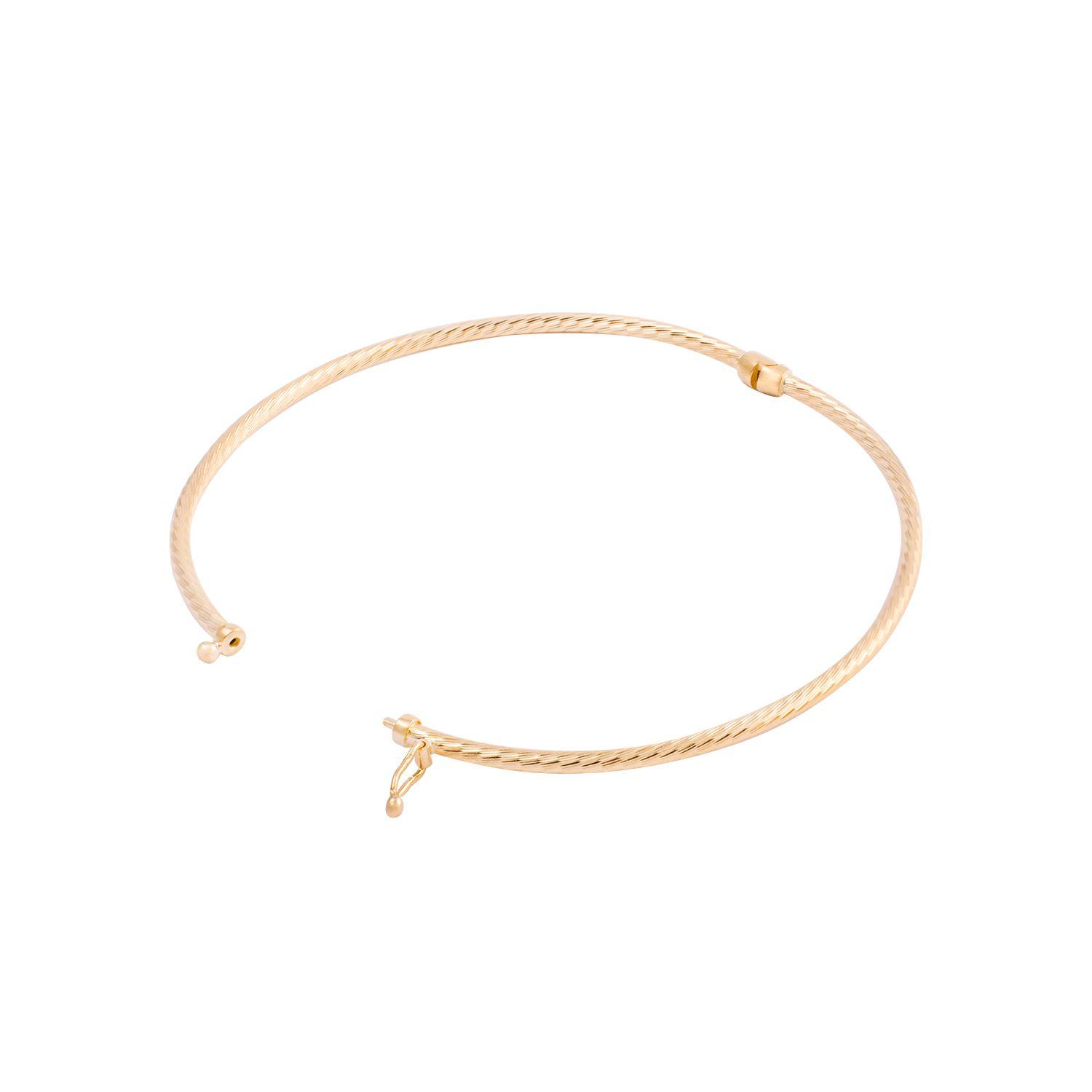 Pulsera de Oro 18kt Esclava Biselada-1