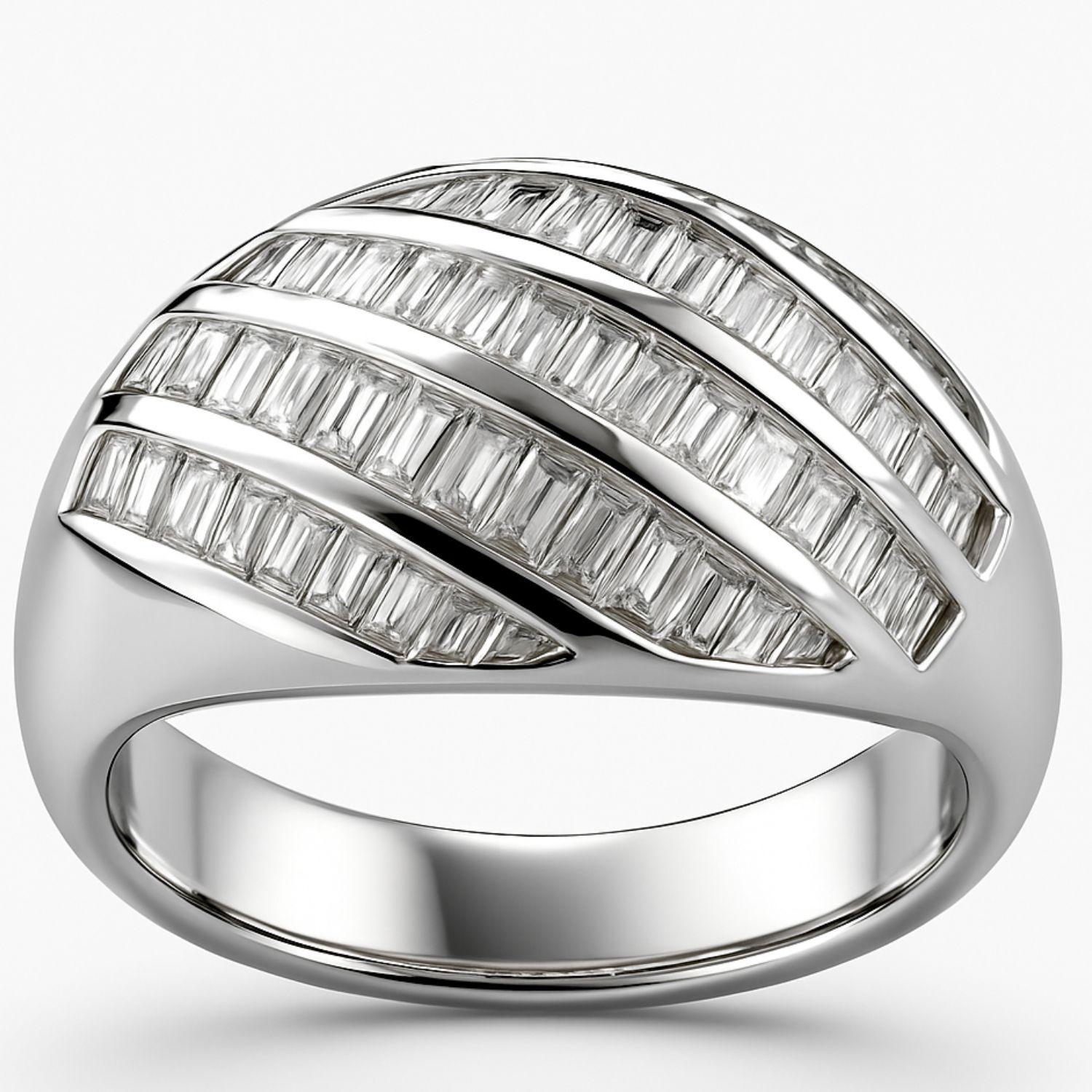 Anillo Oro Blanco 18kt Diamantes 87 Pts.-2