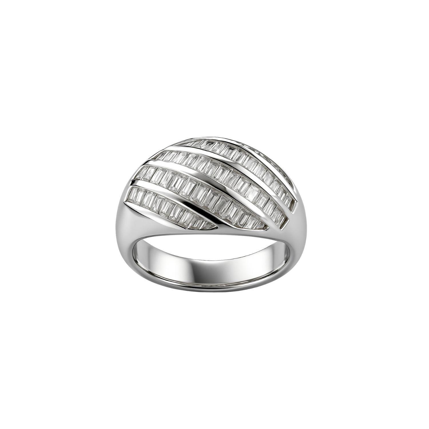 Anillo Oro Blanco 18kt Diamantes 87 Pts.-2