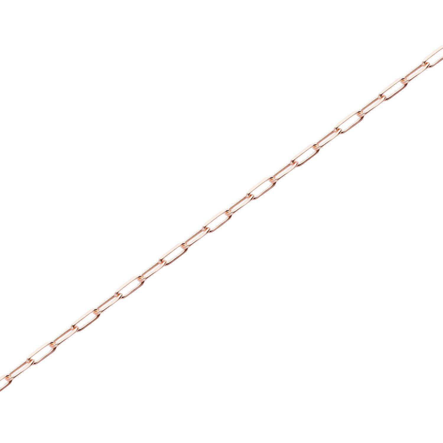 Collar de Plata Esterlina 925 Mini Eslabones Rose-1