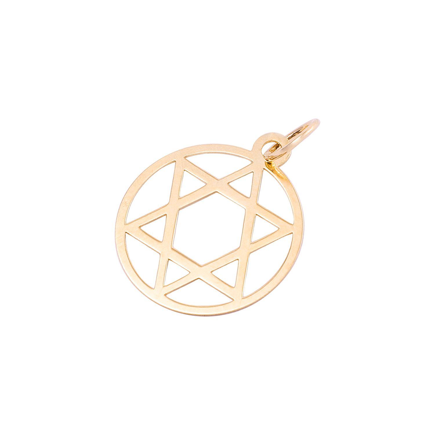 Colgante de Oro de 18kt Modelo Estrella de David-0