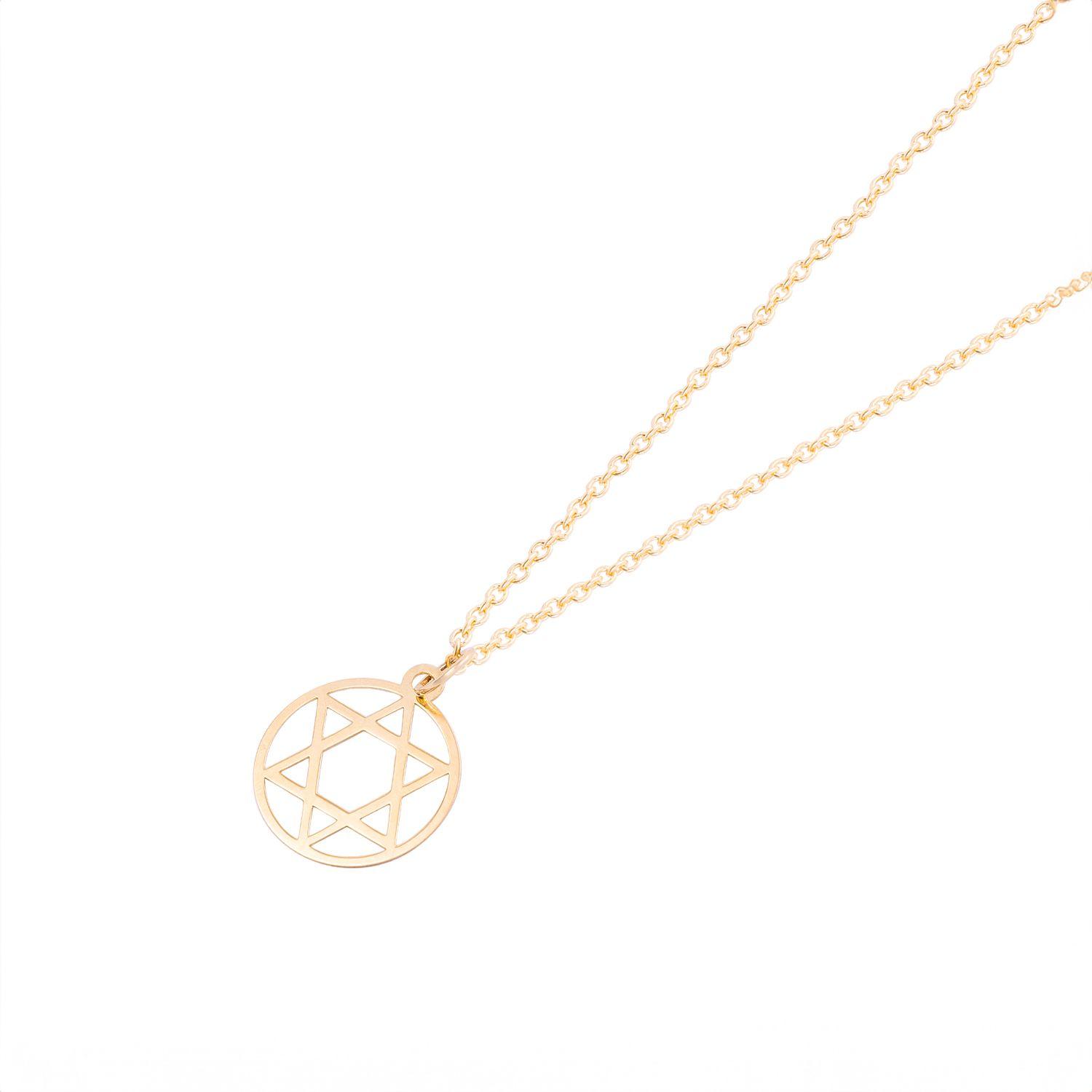 Colgante de Oro de 18kt Modelo Estrella de David-2