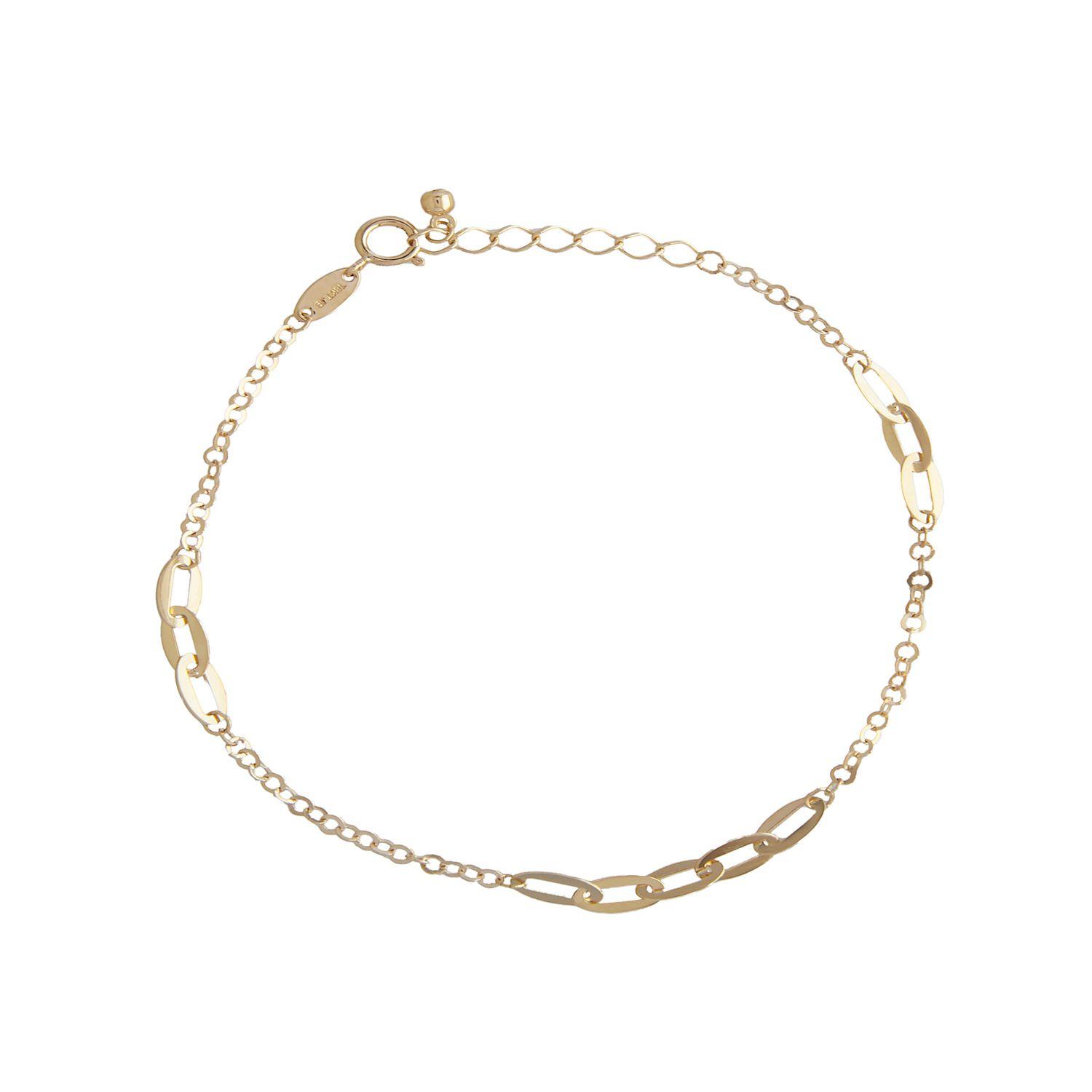 Pulsera de Oro 18kt Tres y Cinco Eslabones-0