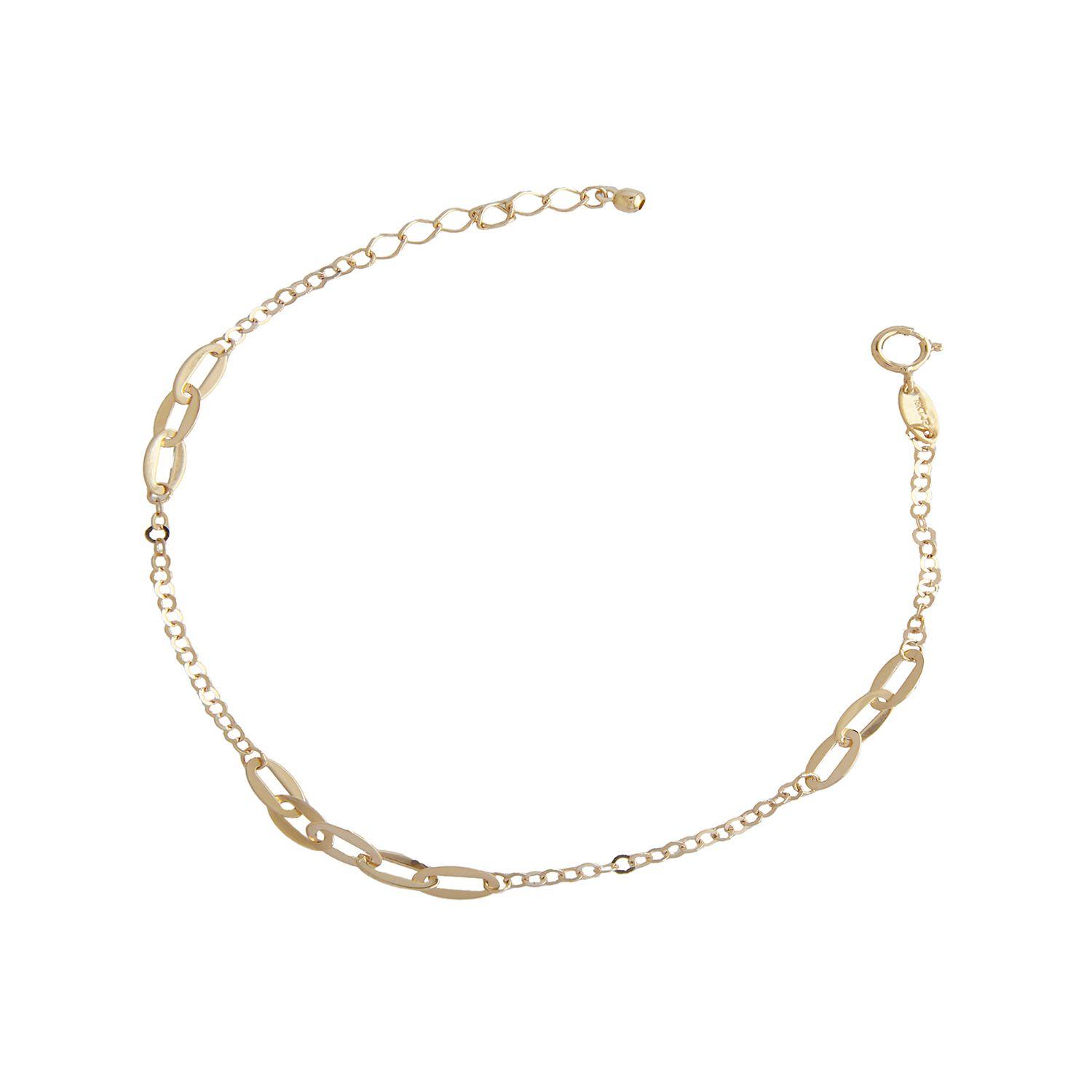 Pulsera de Oro 18kt Tres y Cinco Eslabones-2