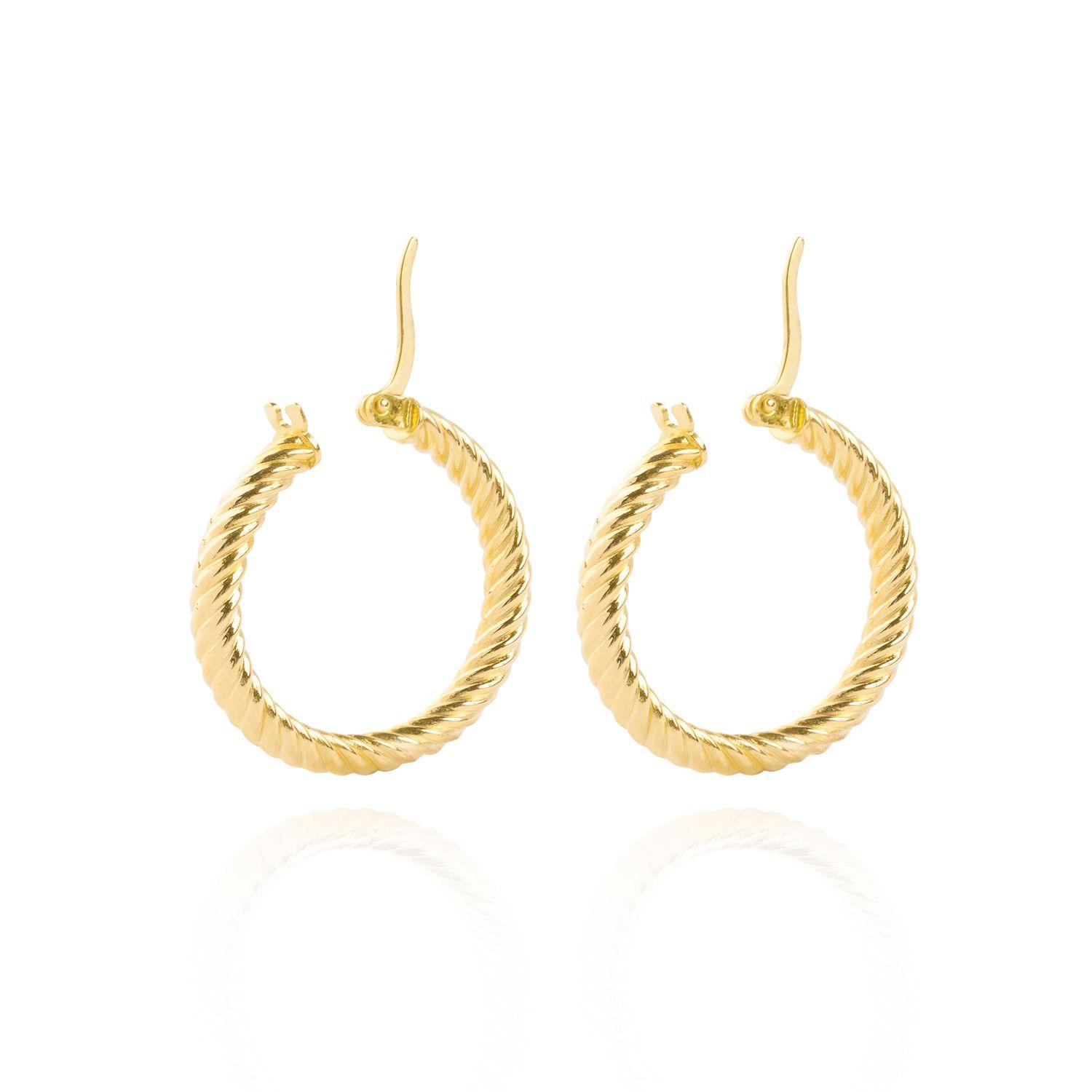 Aros de Oro 18kt Modelo Argolla Espiral-1
