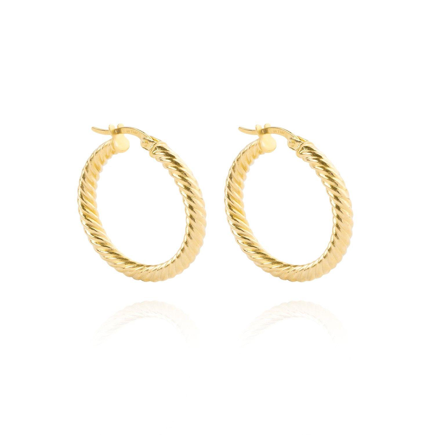 Aros de Oro 18kt Modelo Argolla Espiral-2