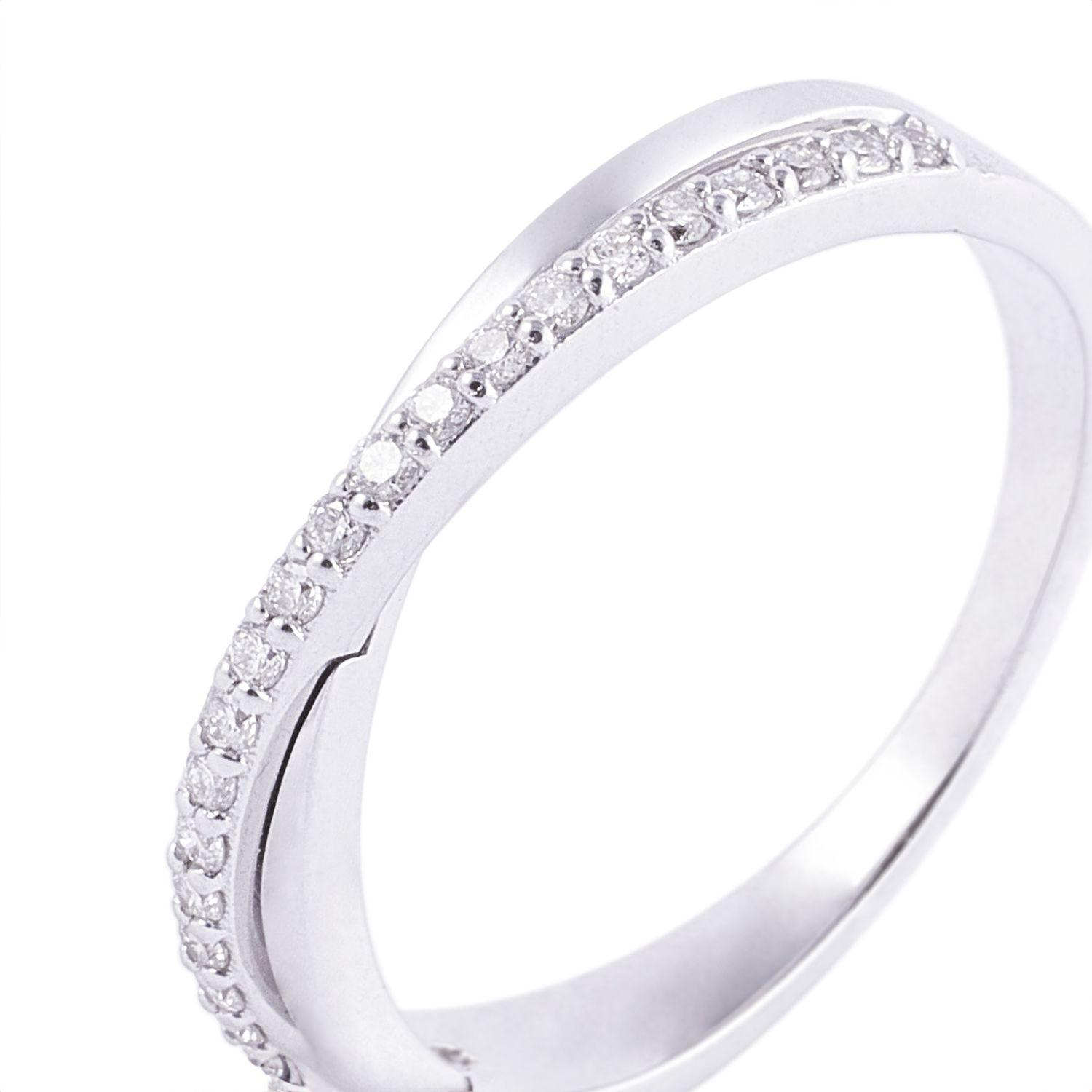 Anillo de Oro de 18kt Modelo Medio Cintillo doble de 22 puntos-1